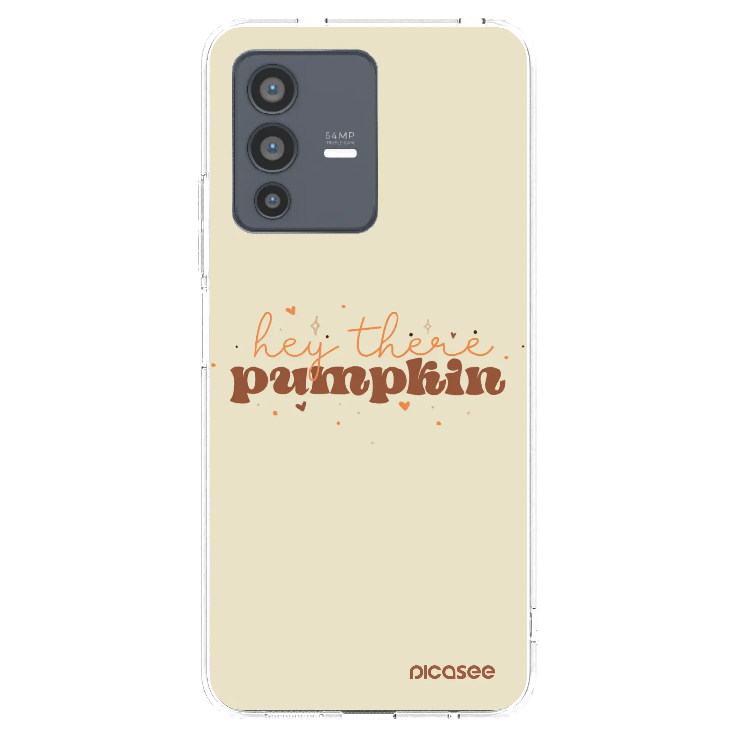 Picasee silikonski prozorni ovitek za Vivo V23 5G - Hey there pumpkin