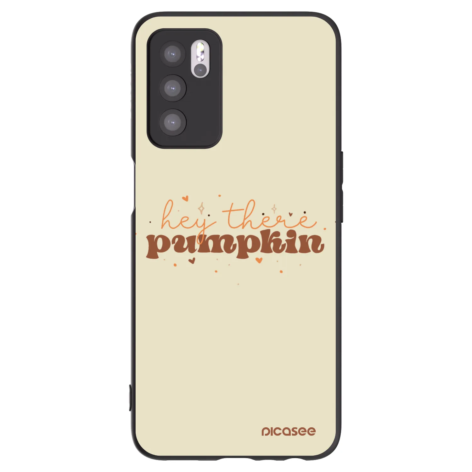 Picasee silikonski črni ovitek za OPPO A16s - Hey there pumpkin