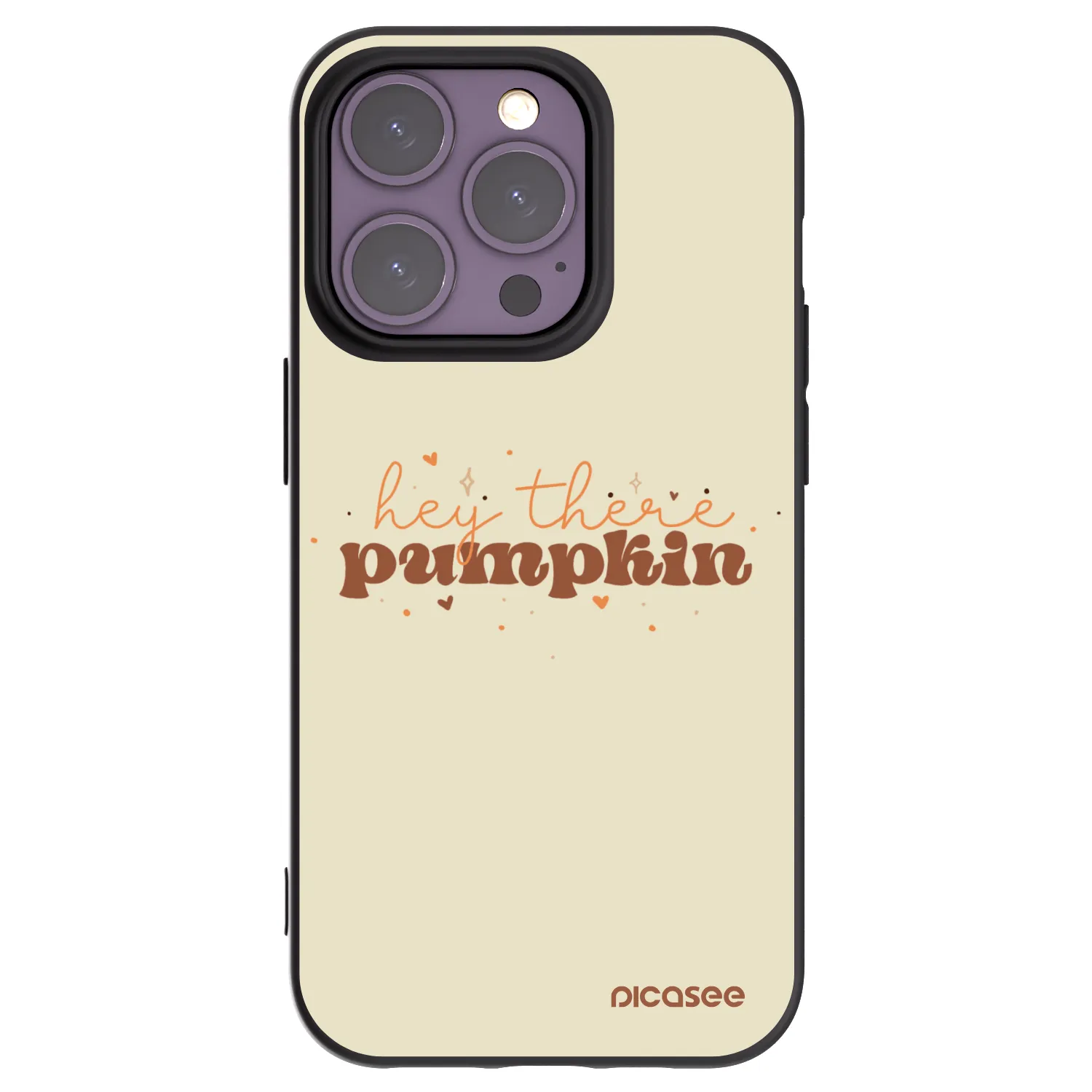 Picasee silikonski črni ovitek za Apple iPhone 14 Pro - Hey there pumpkin