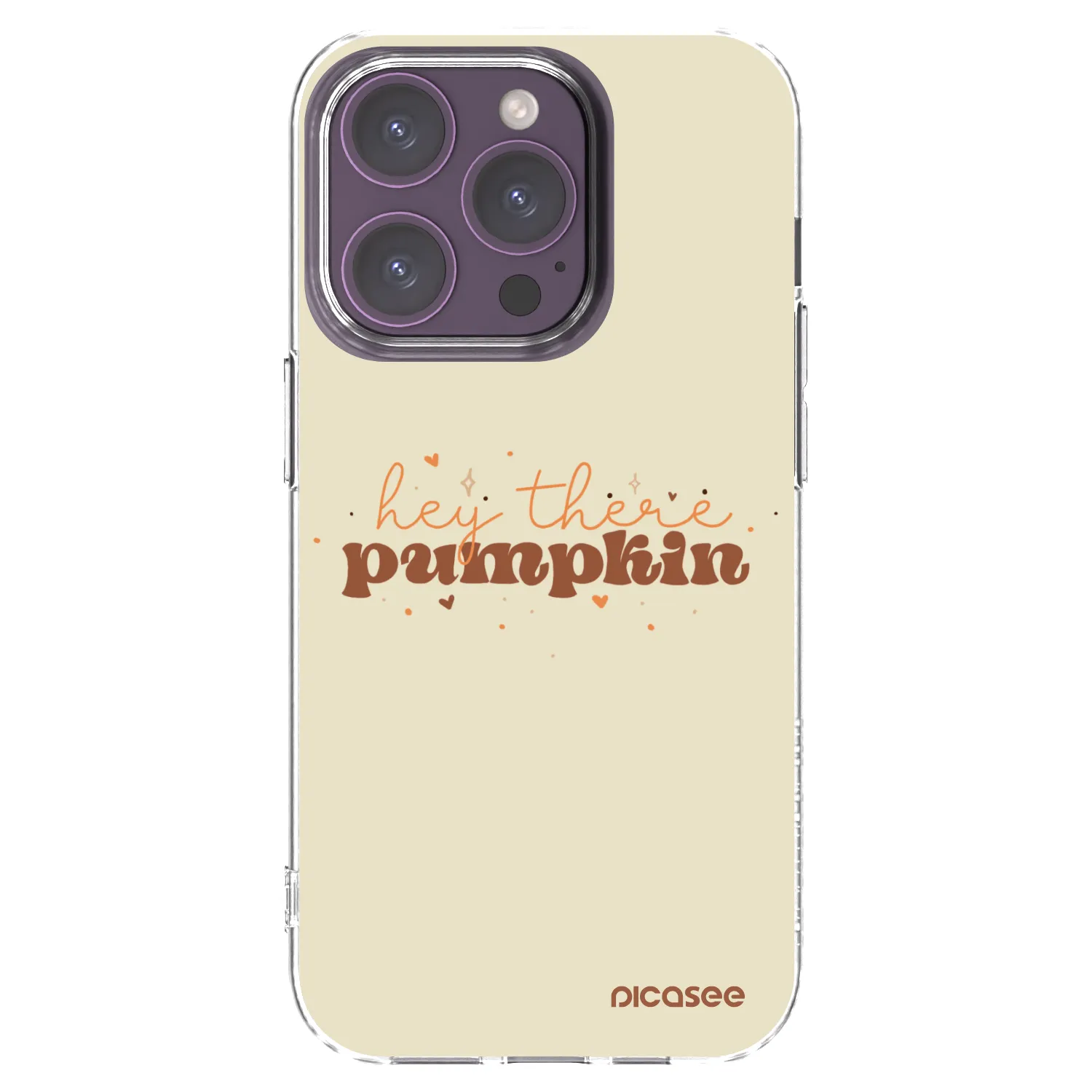 Picasee silikonski prozorni ovitek za Apple iPhone 14 Pro - Hey there pumpkin