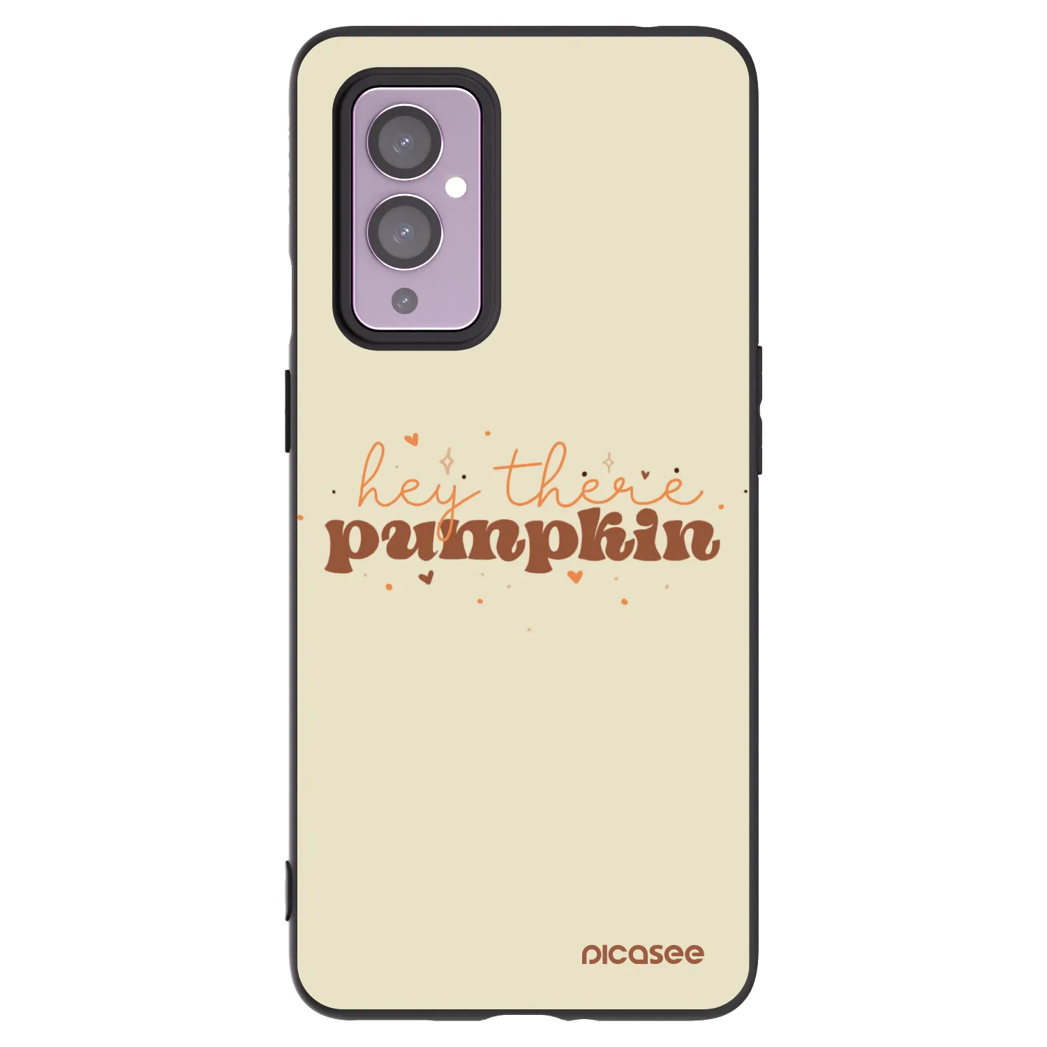 Picasee silikonski črni ovitek za OnePlus 9 - Hey there pumpkin