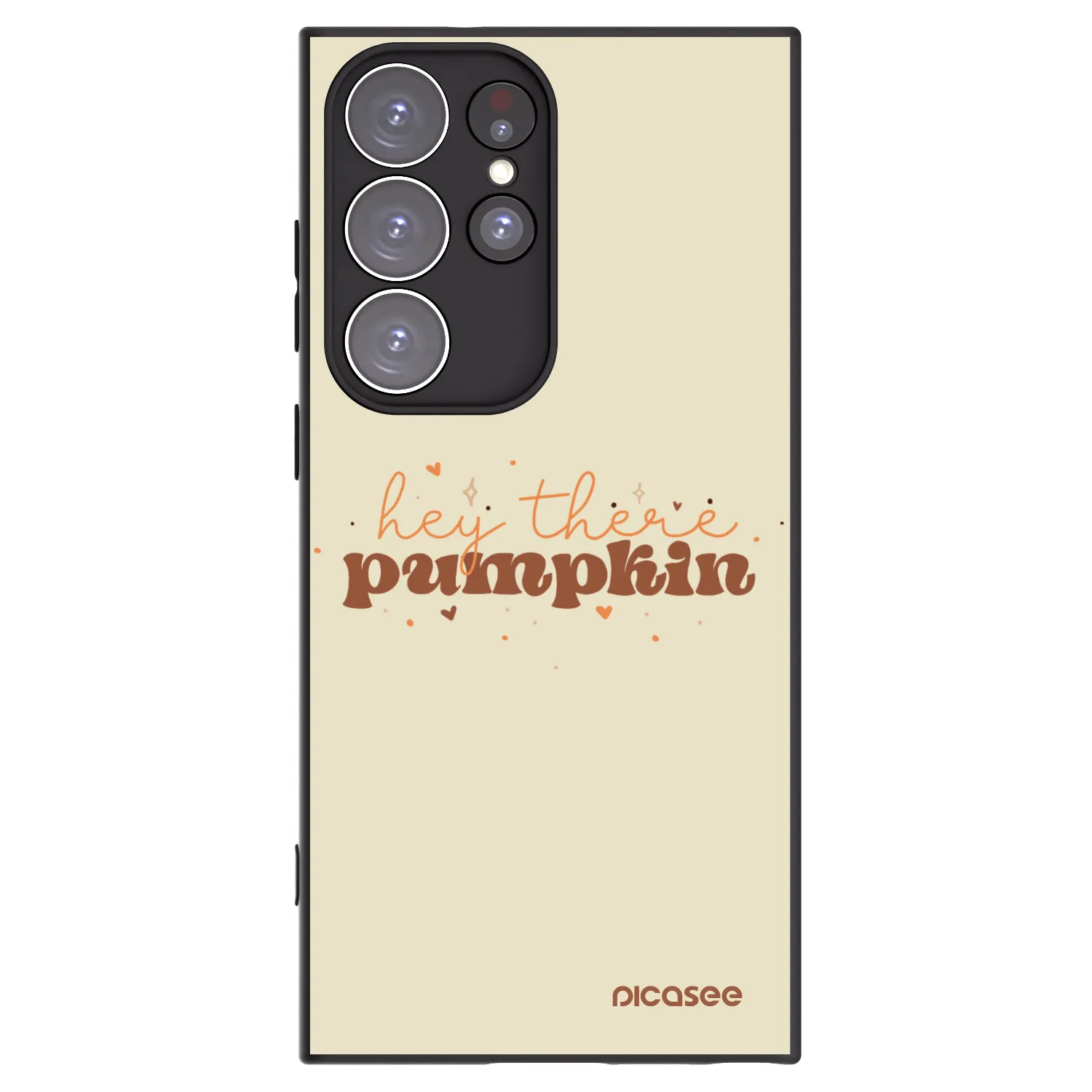 Picasee silikonski črni ovitek za Samsung Galaxy S23 Ultra 5G - Hey there pumpkin