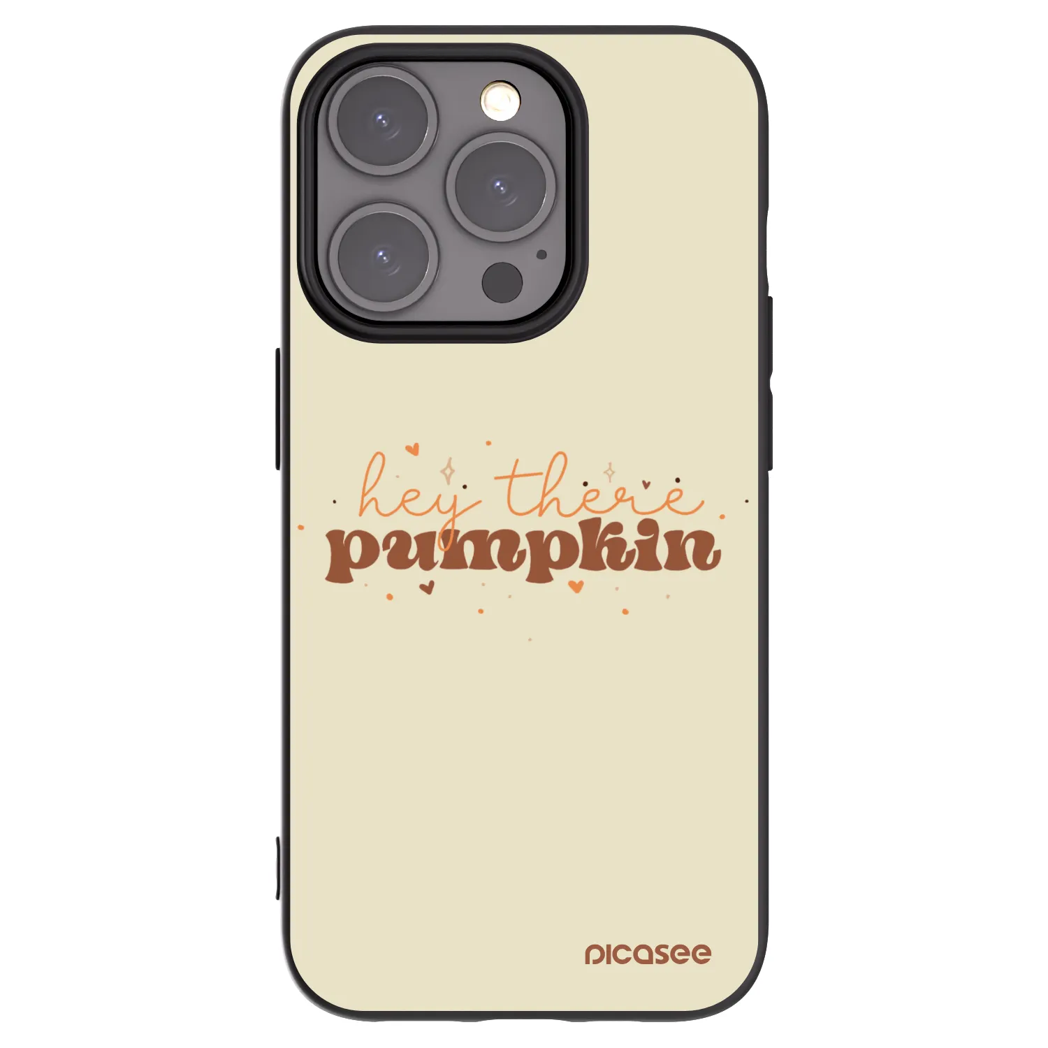 Picasee silikonski črni ovitek za Apple iPhone 15 Pro - Hey there pumpkin