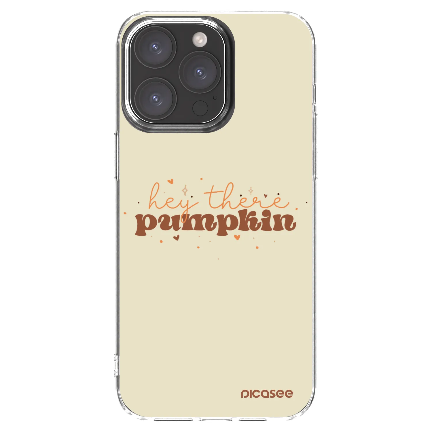 Picasee silikonski prozorni ovitek za Apple iPhone 15 Pro Max - Hey there pumpkin