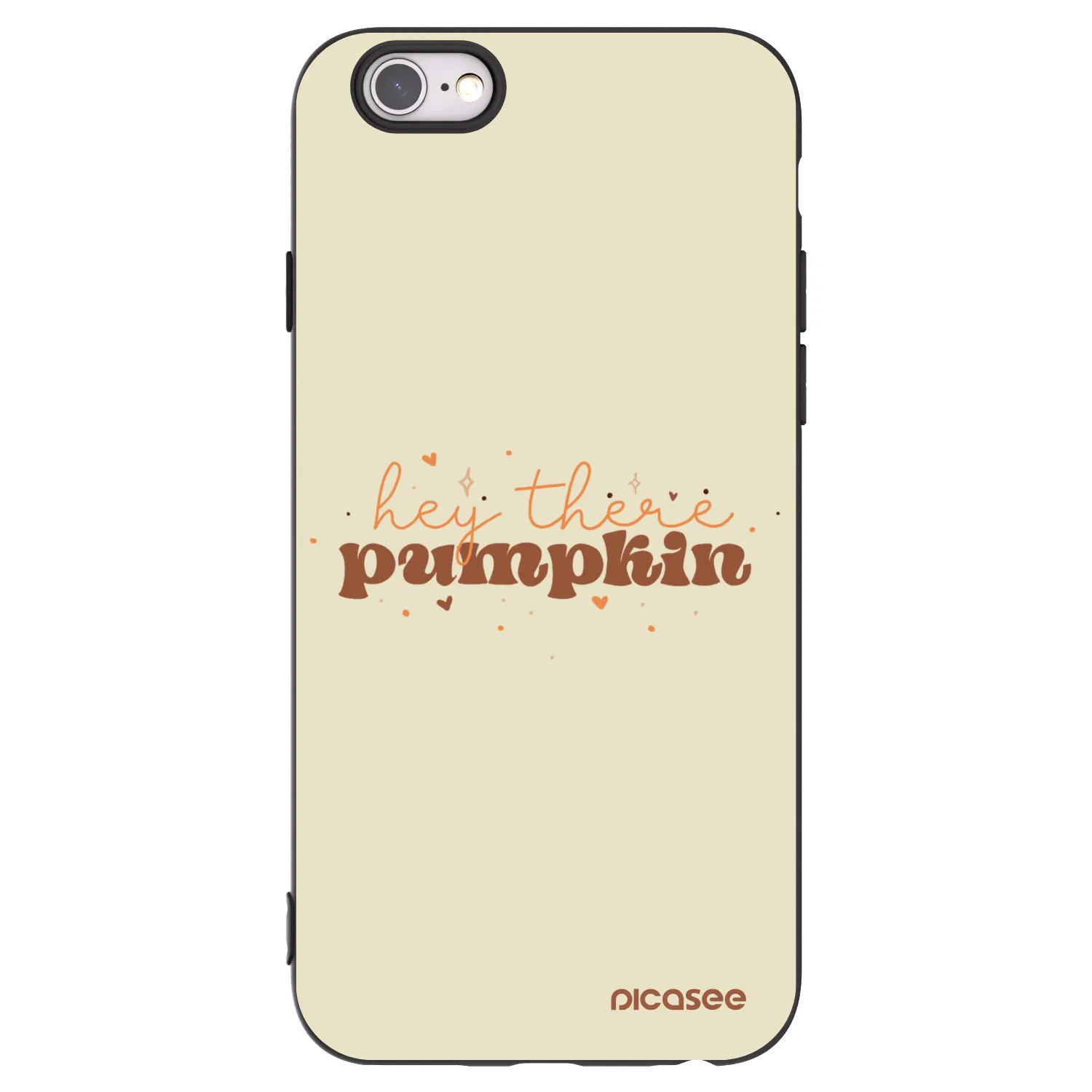 Picasee silikonski črni ovitek za Apple iPhone 6/6S - Hey there pumpkin