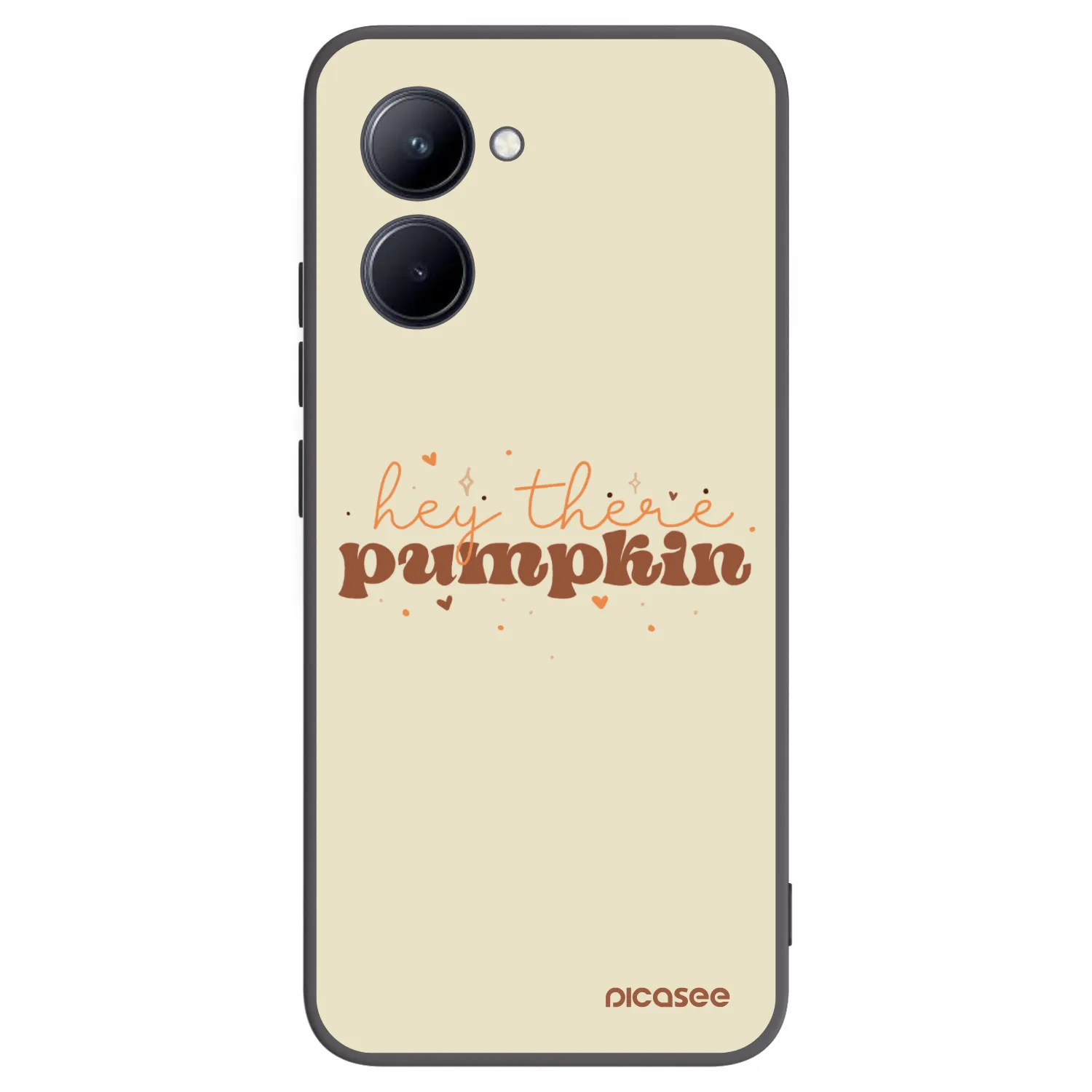 Picasee silikonski črni ovitek za Realme C33 (2023) - Hey there pumpkin