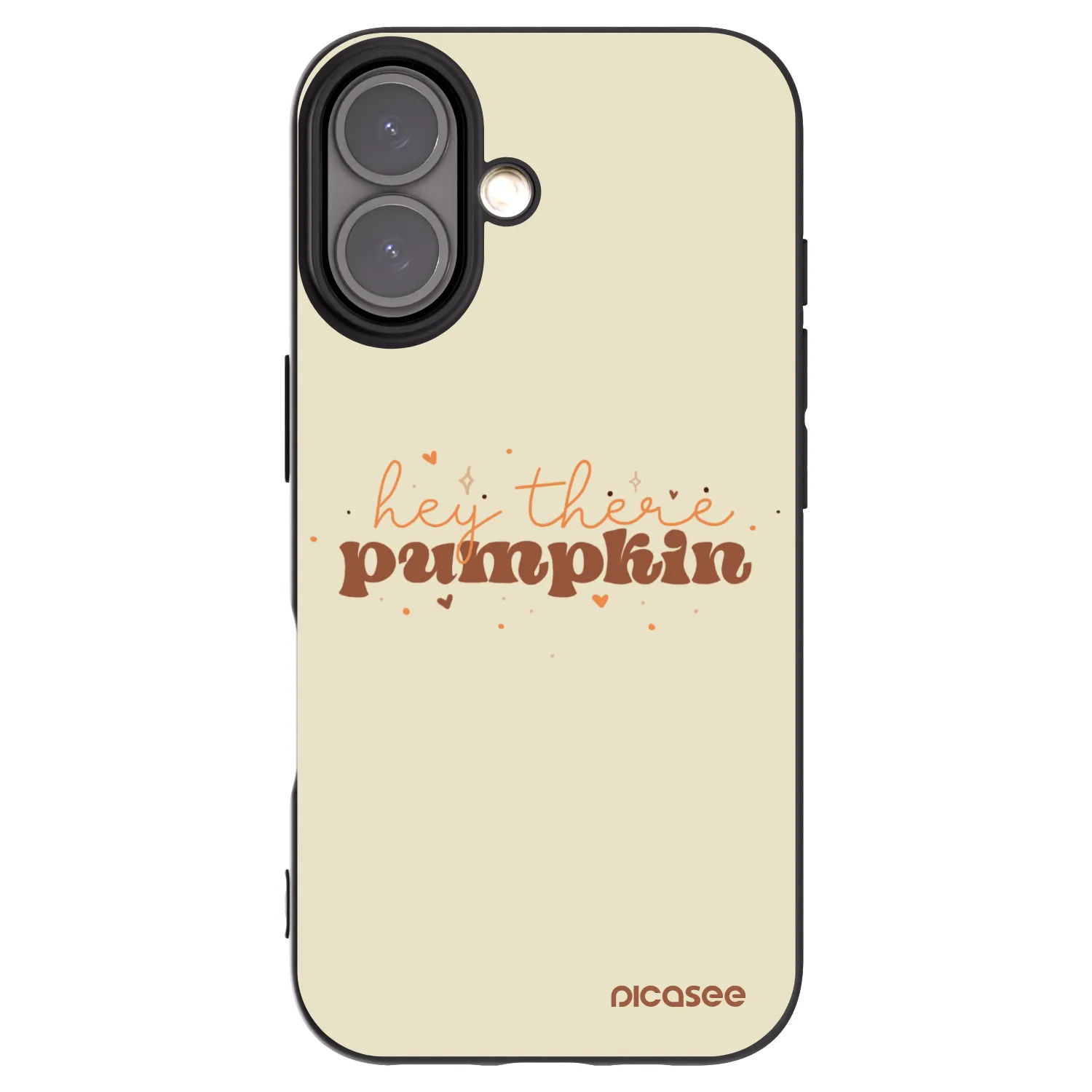 Picasee silikonski črni ovitek za Apple iPhone 16 - Hey there pumpkin