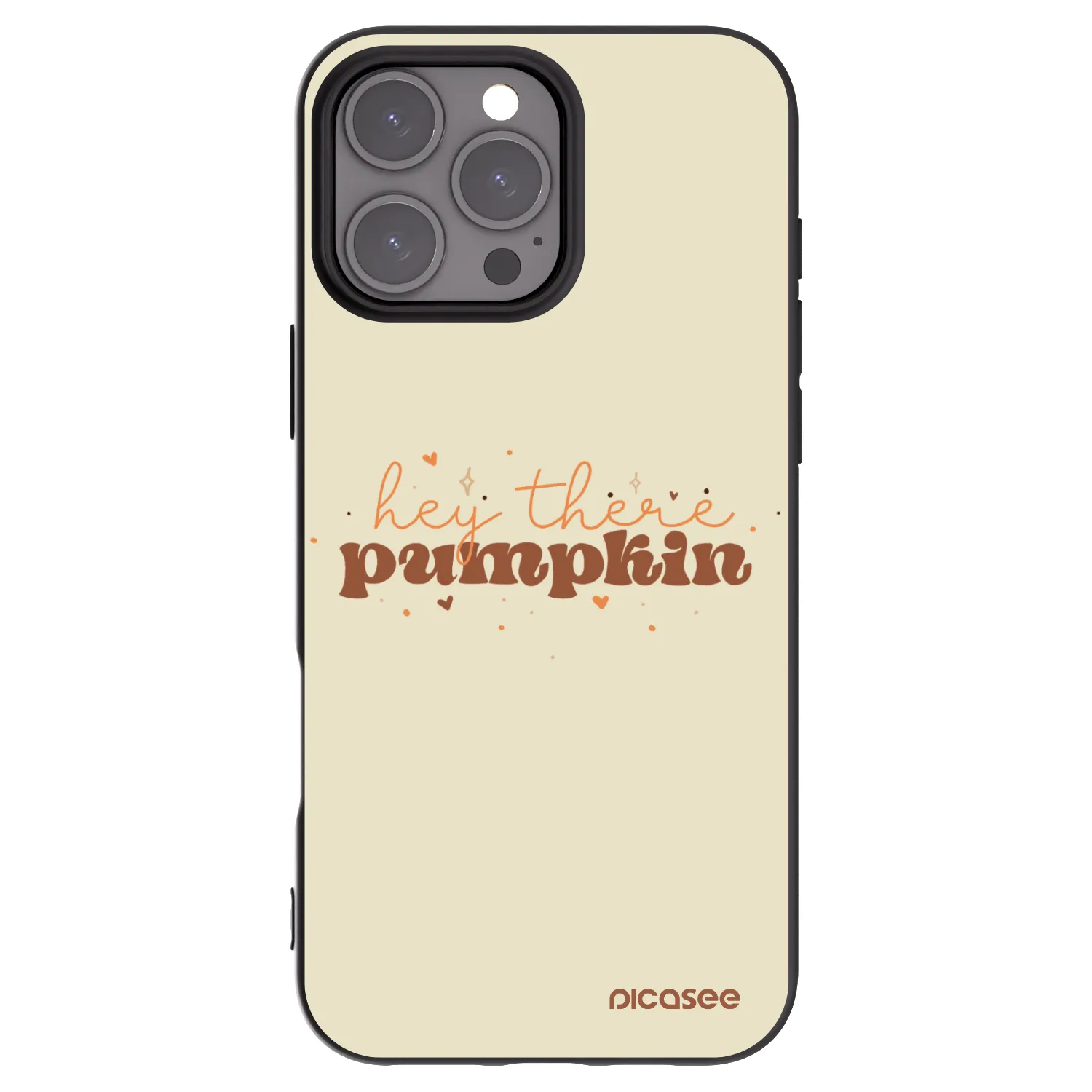 Picasee silikonski črni ovitek za Apple iPhone 16 Pro Max - Hey there pumpkin