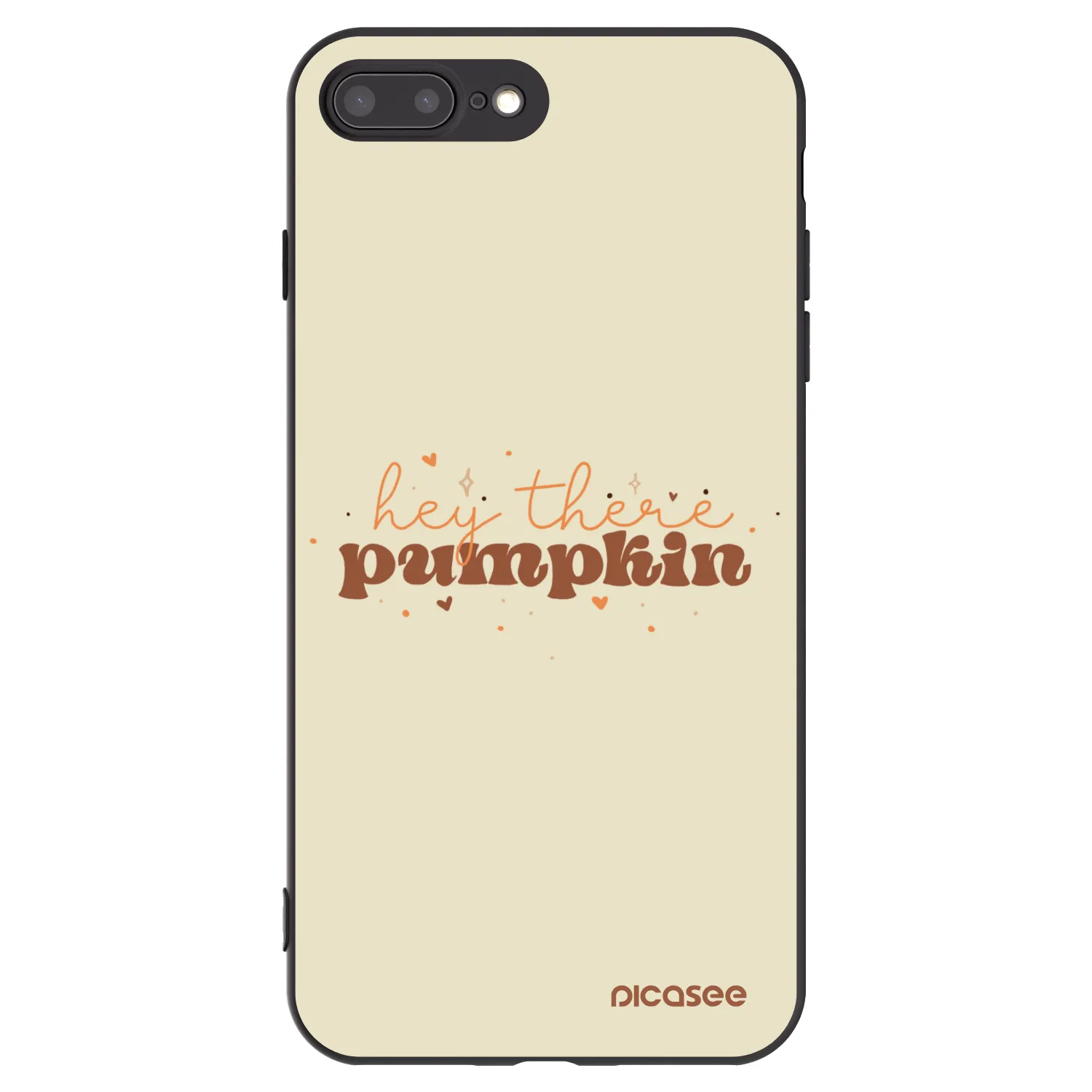 Picasee silikonski črni ovitek za Apple iPhone 8 Plus - Hey there pumpkin