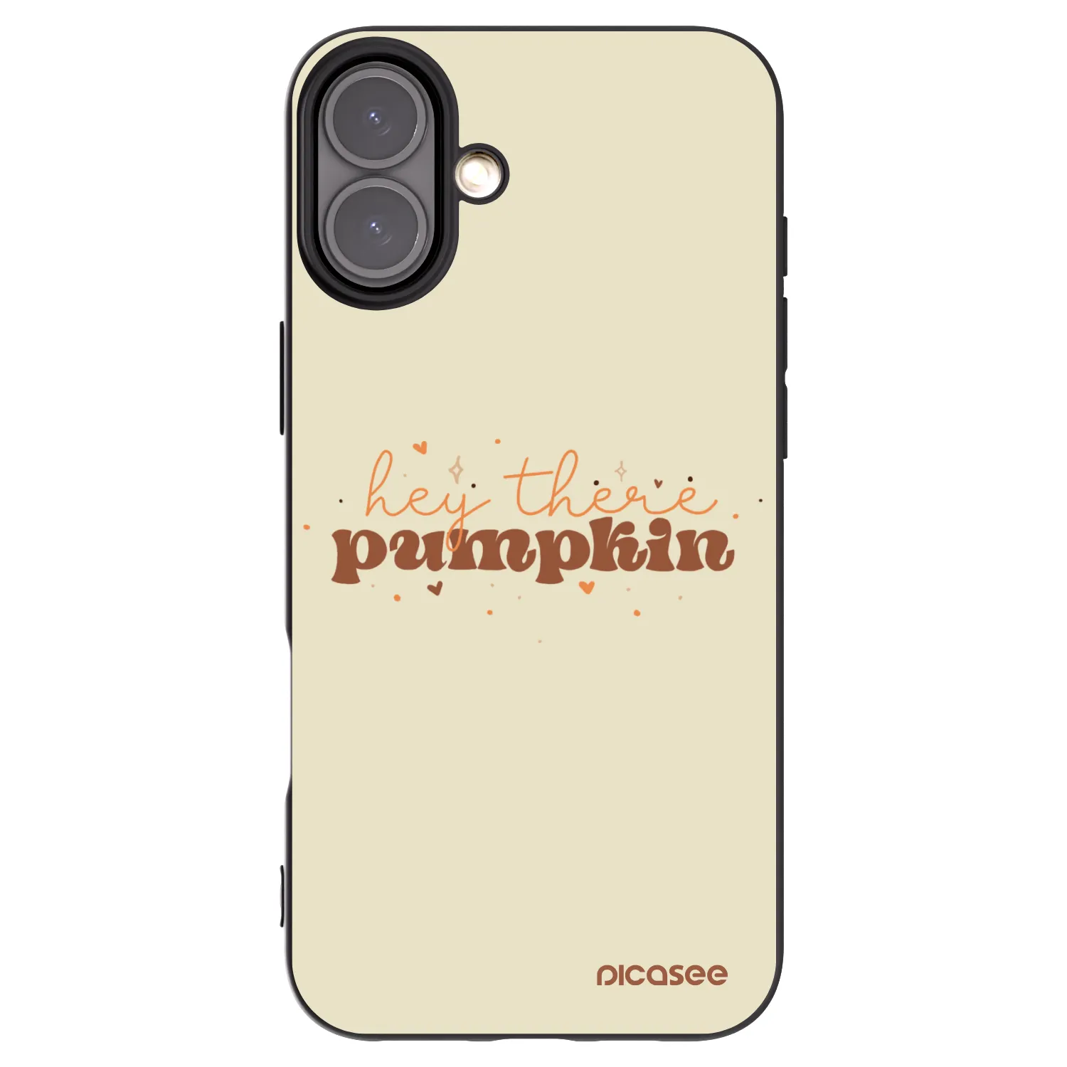 Picasee silikonski črni ovitek za Apple iPhone 16 Plus - Hey there pumpkin