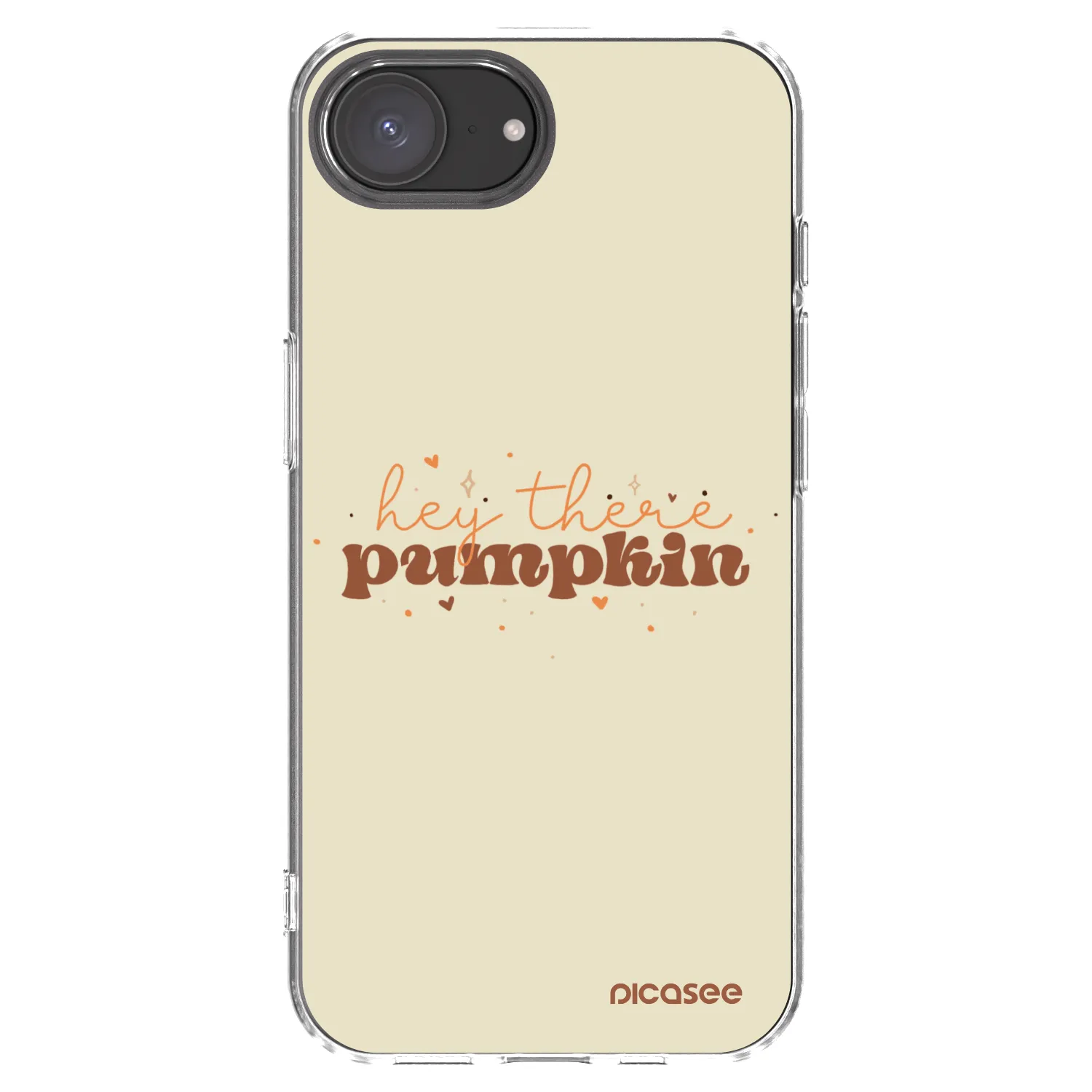 Picasee silikonski prozorni ovitek za Apple iPhone 16e - Hey there pumpkin