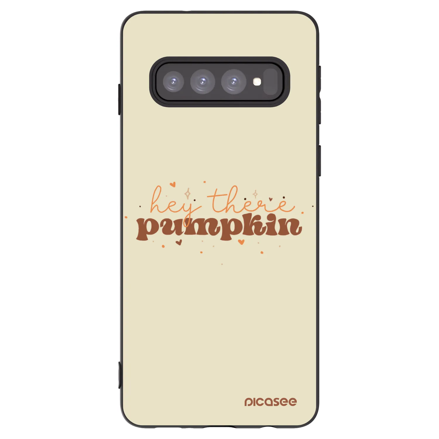 Picasee silikonski črni ovitek za Samsung Galaxy S10 G973 - Hey there pumpkin