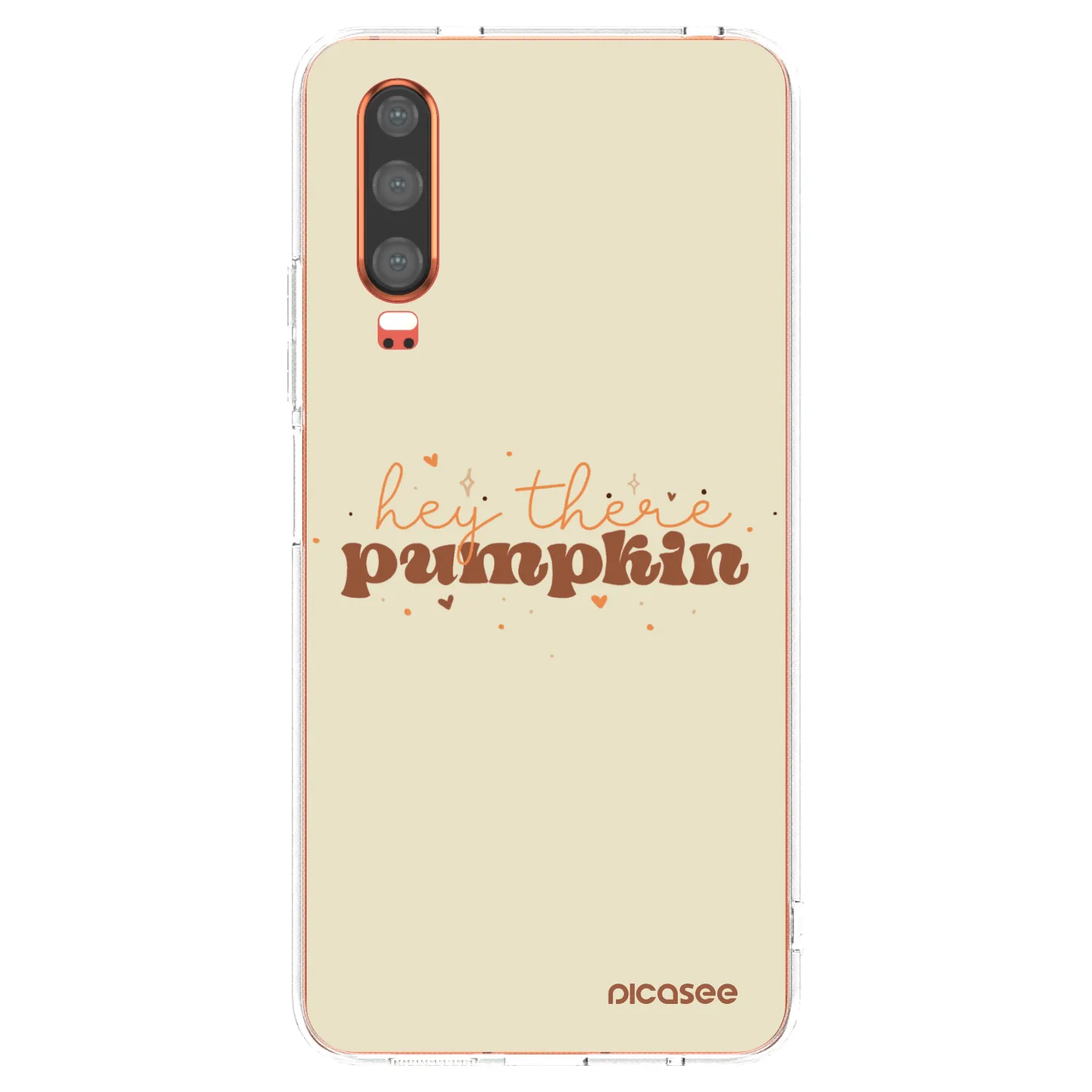 Picasee silikonski prozorni ovitek za Huawei P30 - Hey there pumpkin