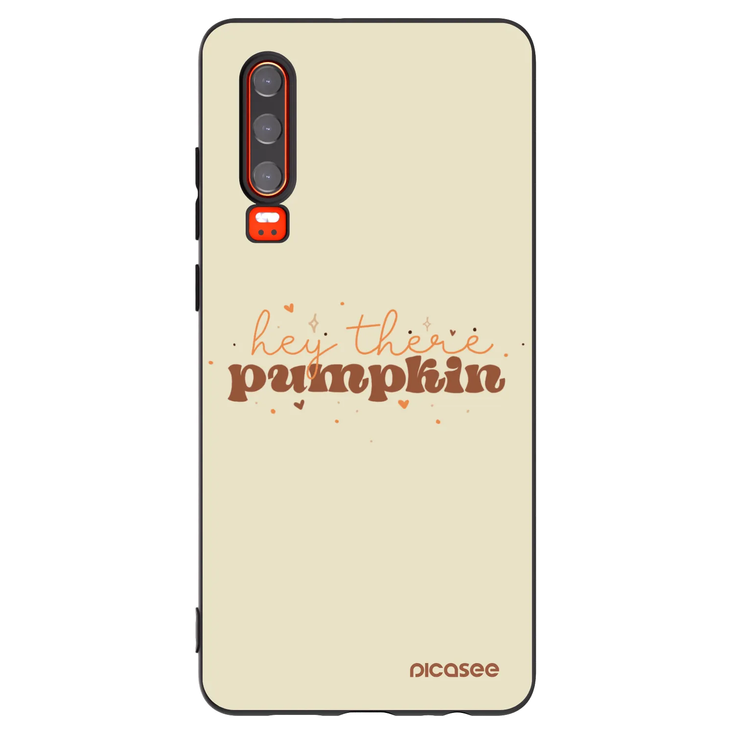 Picasee silikonski črni ovitek za Huawei P30 - Hey there pumpkin