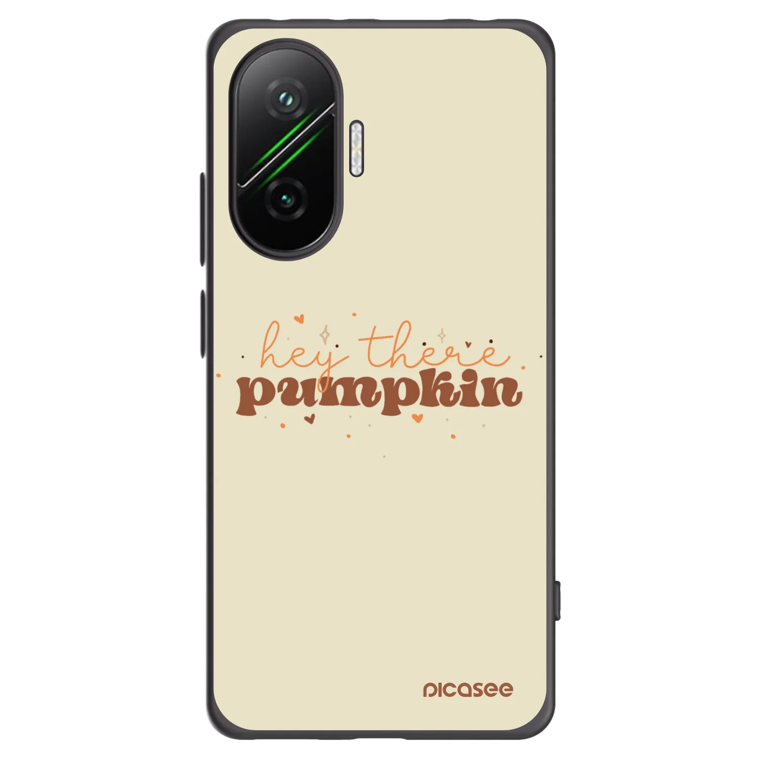 Picasee silikonski črni ovitek za Xiaomi Poco F7 5G - Hey there pumpkin