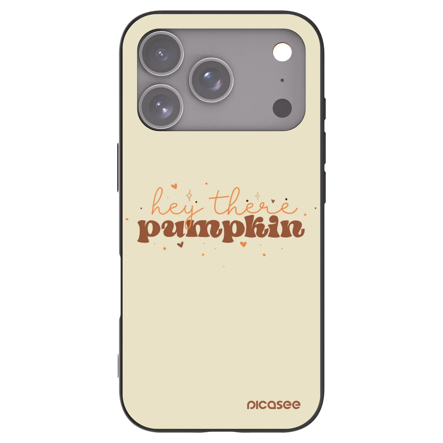 Picasee silikonski črni ovitek za Apple iPhone 17 Pro - Hey there pumpkin