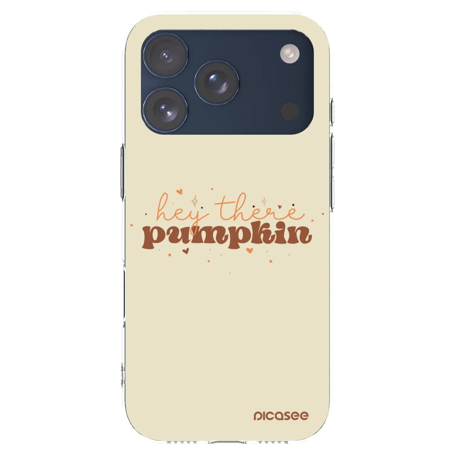 Picasee silikonski prozorni ovitek za Apple iPhone 17 Pro - Hey there pumpkin
