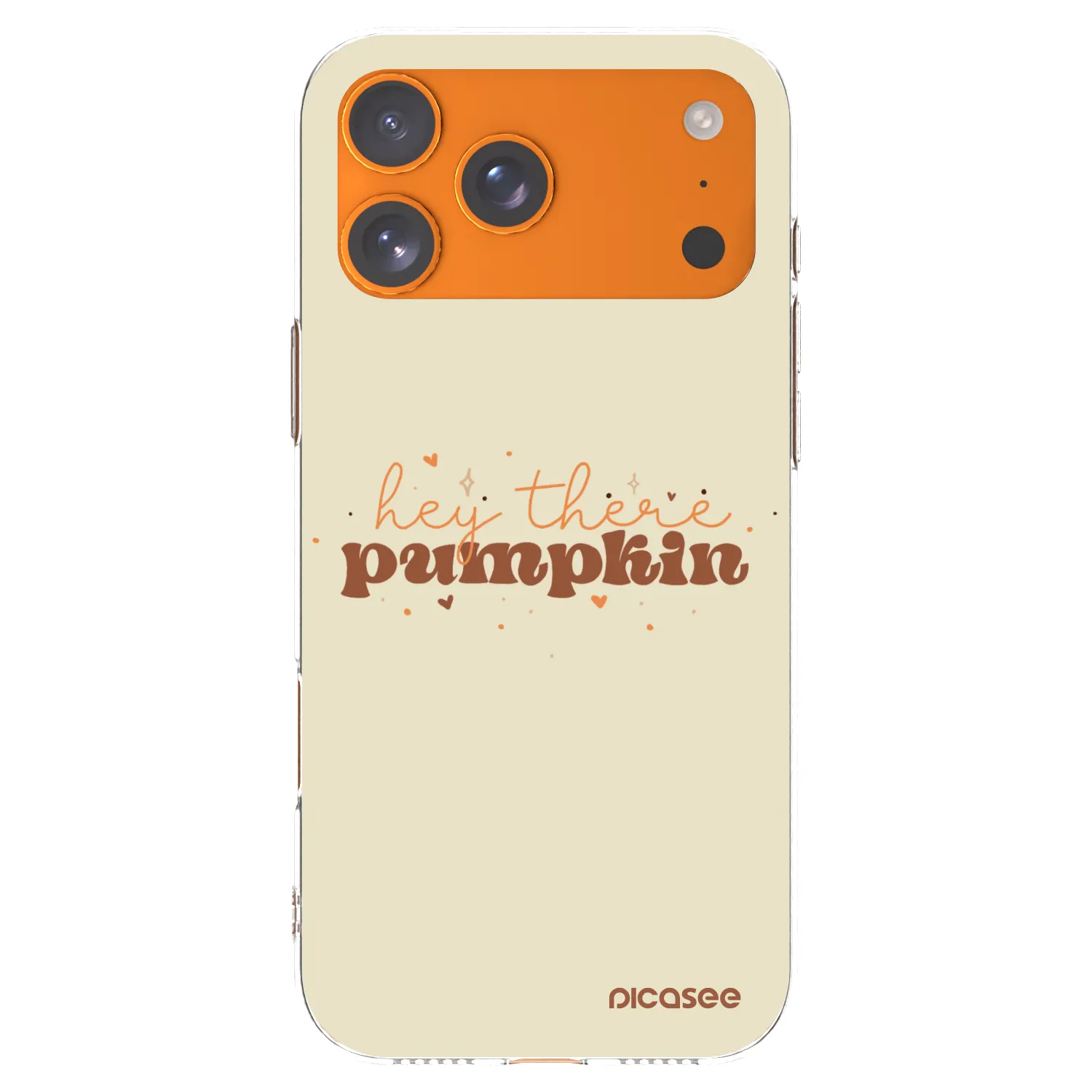 Picasee silikonski prozorni ovitek za Apple iPhone 17 Pro Max - Hey there pumpkin