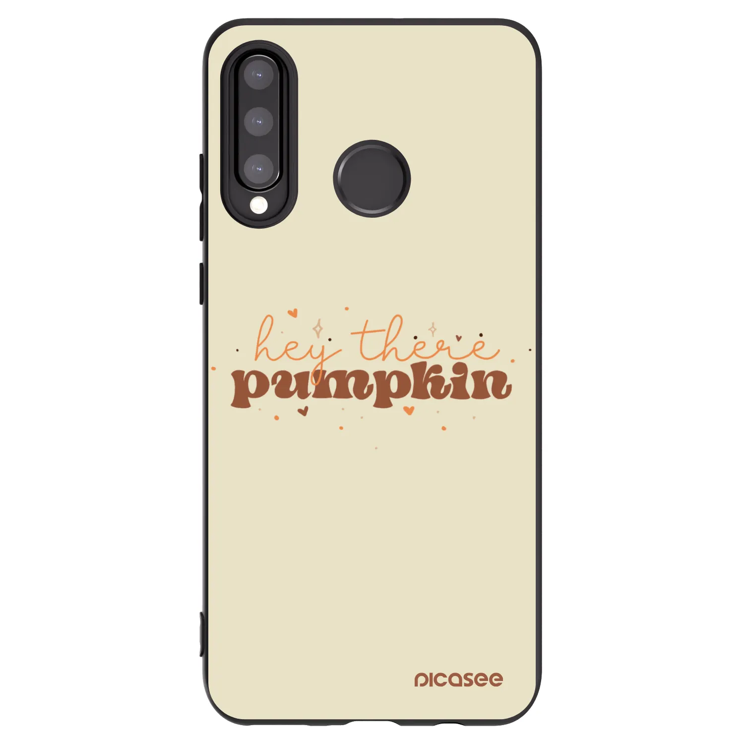 Picasee silikonski črni ovitek za Huawei P30 Lite - Hey there pumpkin