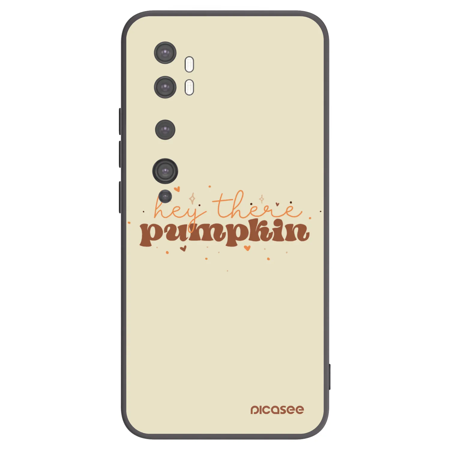 Picasee silikonski črni ovitek za Xiaomi Mi Note 10 (Pro) - Hey there pumpkin