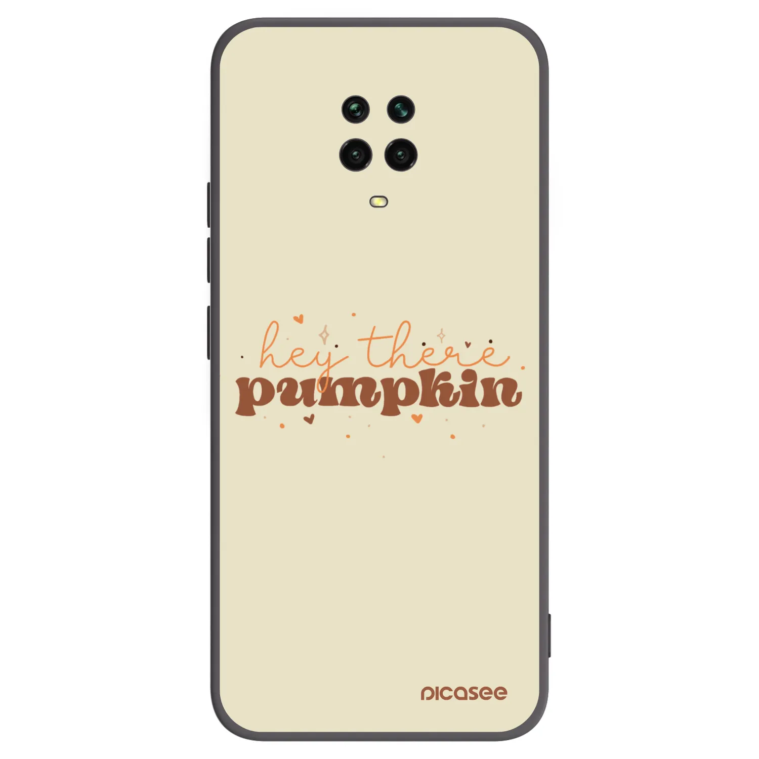 Picasee silikonski črni ovitek za Xiaomi Redmi Note 9 Pro - Hey there pumpkin