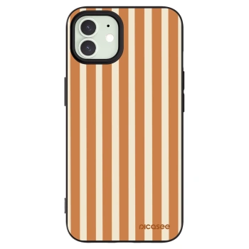 Picasee silikonski črni ovitek za Apple iPhone 12 - Orange lines