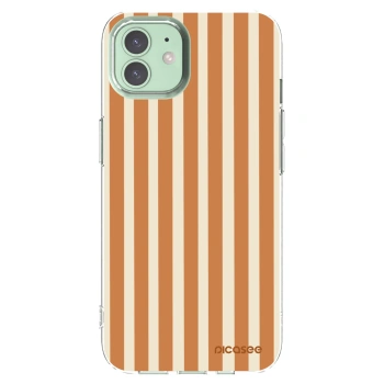 Picasee silikonski prozorni ovitek za Apple iPhone 12 - Orange lines