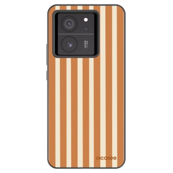 Picasee silikonski črni ovitek za Xiaomi 13T Pro - Orange lines