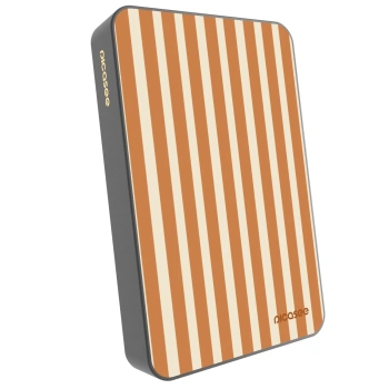 Picasee Prenosna baterija z MagSafe 10 000 mAh Siva - Orange lines