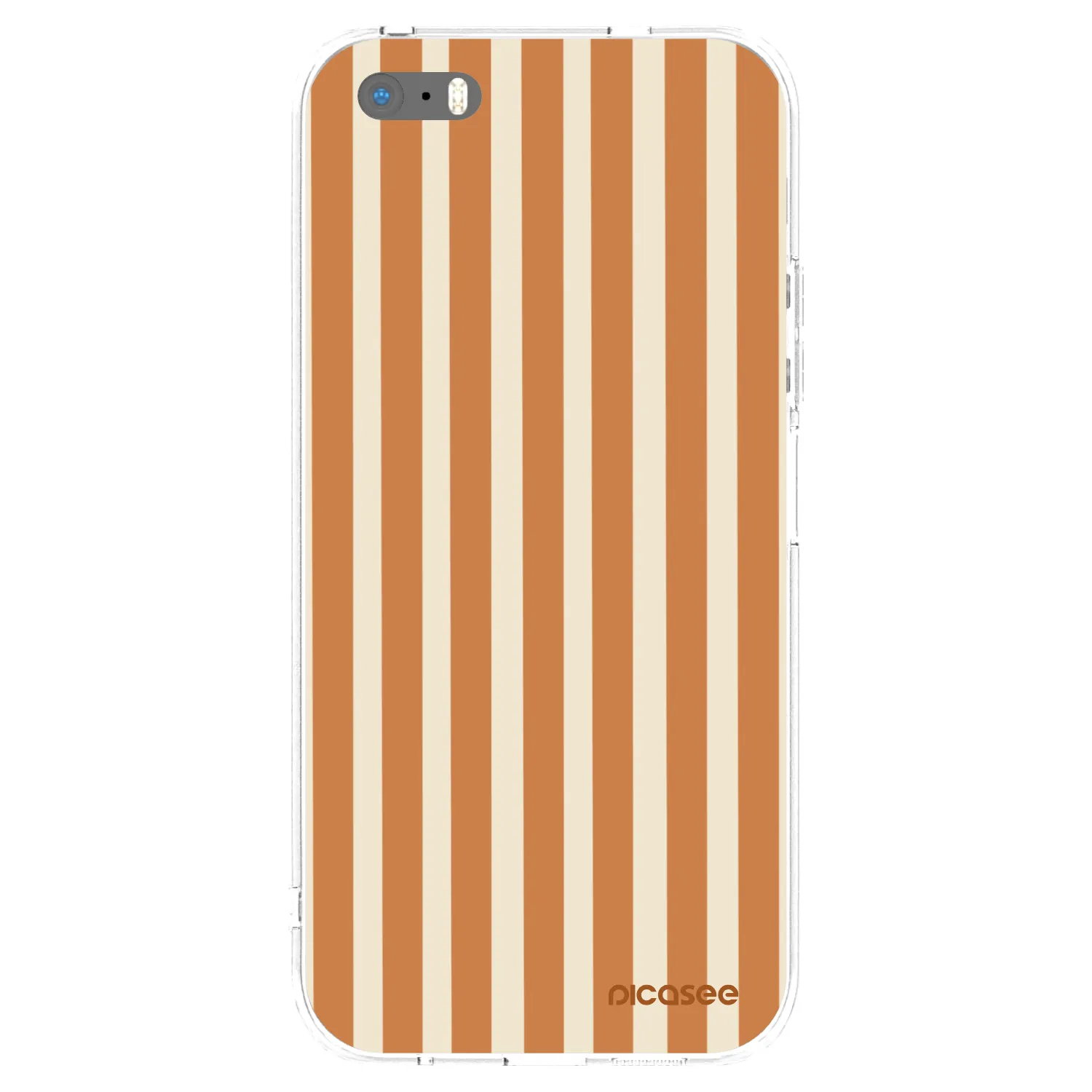 Picasee silikonski prozorni ovitek za Apple iPhone 5/5S/SE - Orange lines