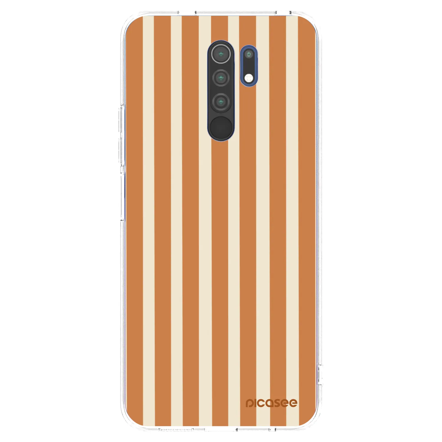 Picasee silikonski prozorni ovitek za Xiaomi Redmi 9 - Orange lines