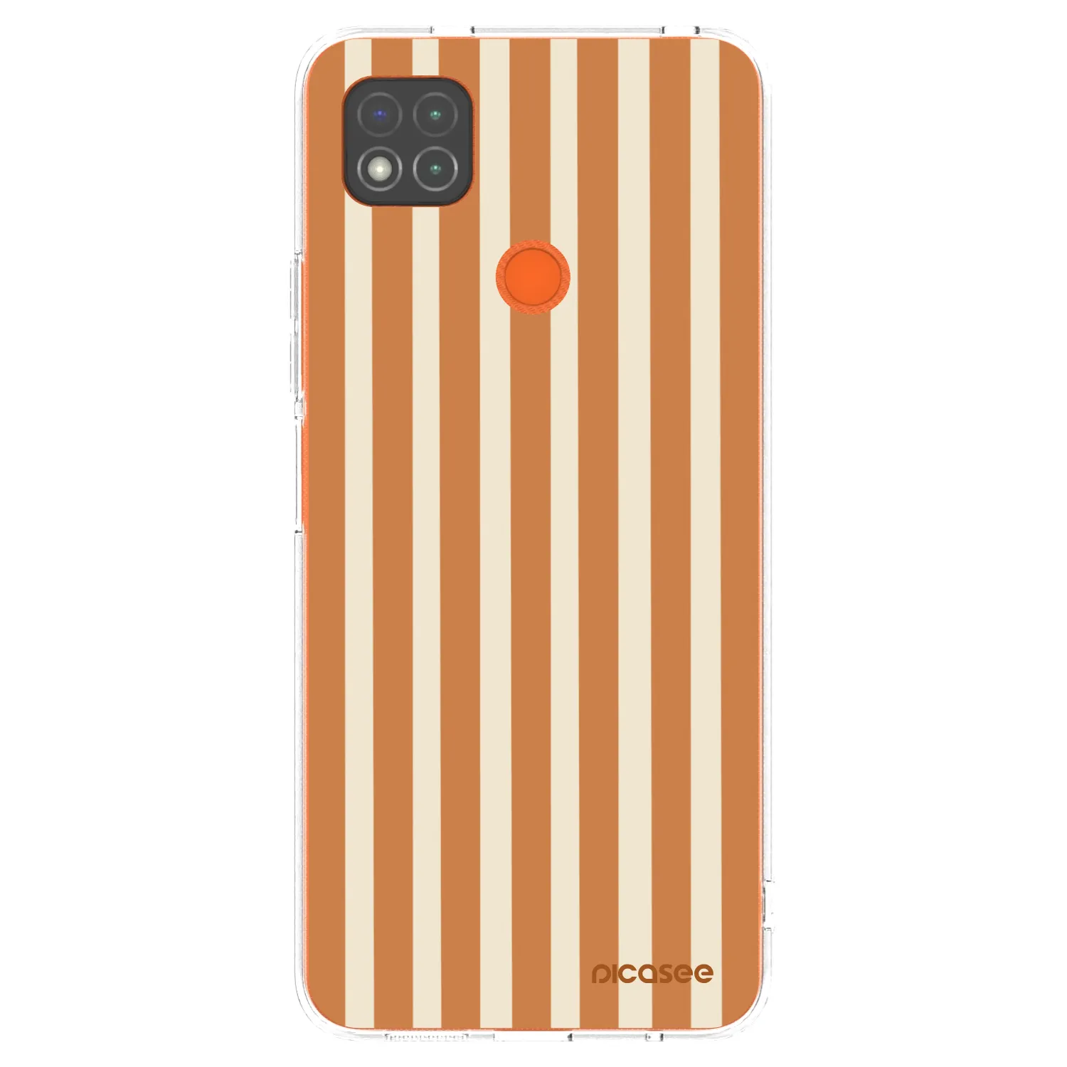 Picasee silikonski prozorni ovitek za Xiaomi Redmi 9C - Orange lines