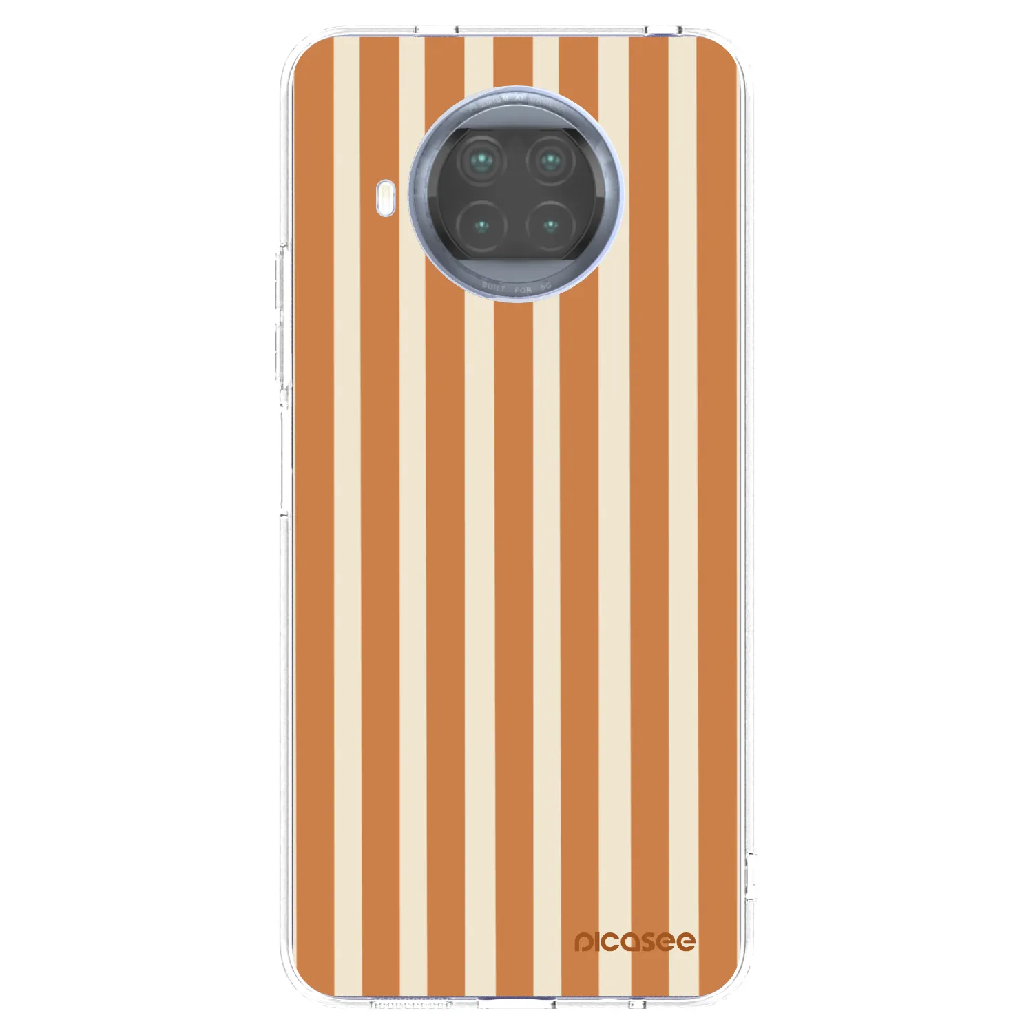 Picasee silikonski prozorni ovitek za Xiaomi Mi 10T Lite - Orange lines