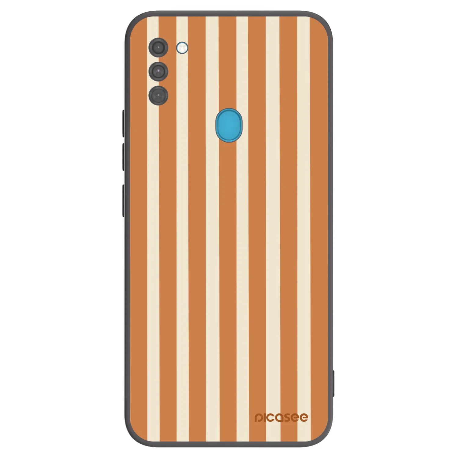Picasee silikonski črni ovitek za Samsung Galaxy M11 - Orange lines
