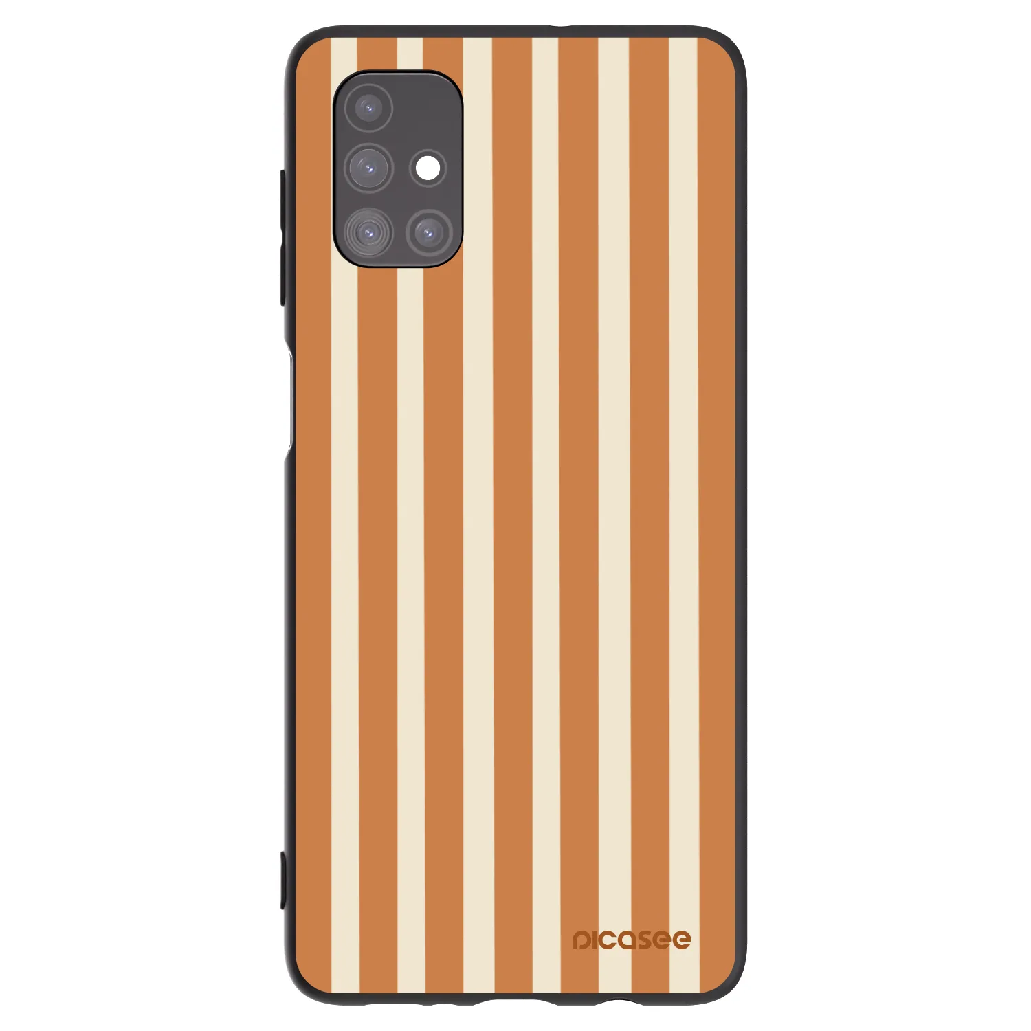 Picasee silikonski črni ovitek za Samsung Galaxy M51 M515F - Orange lines