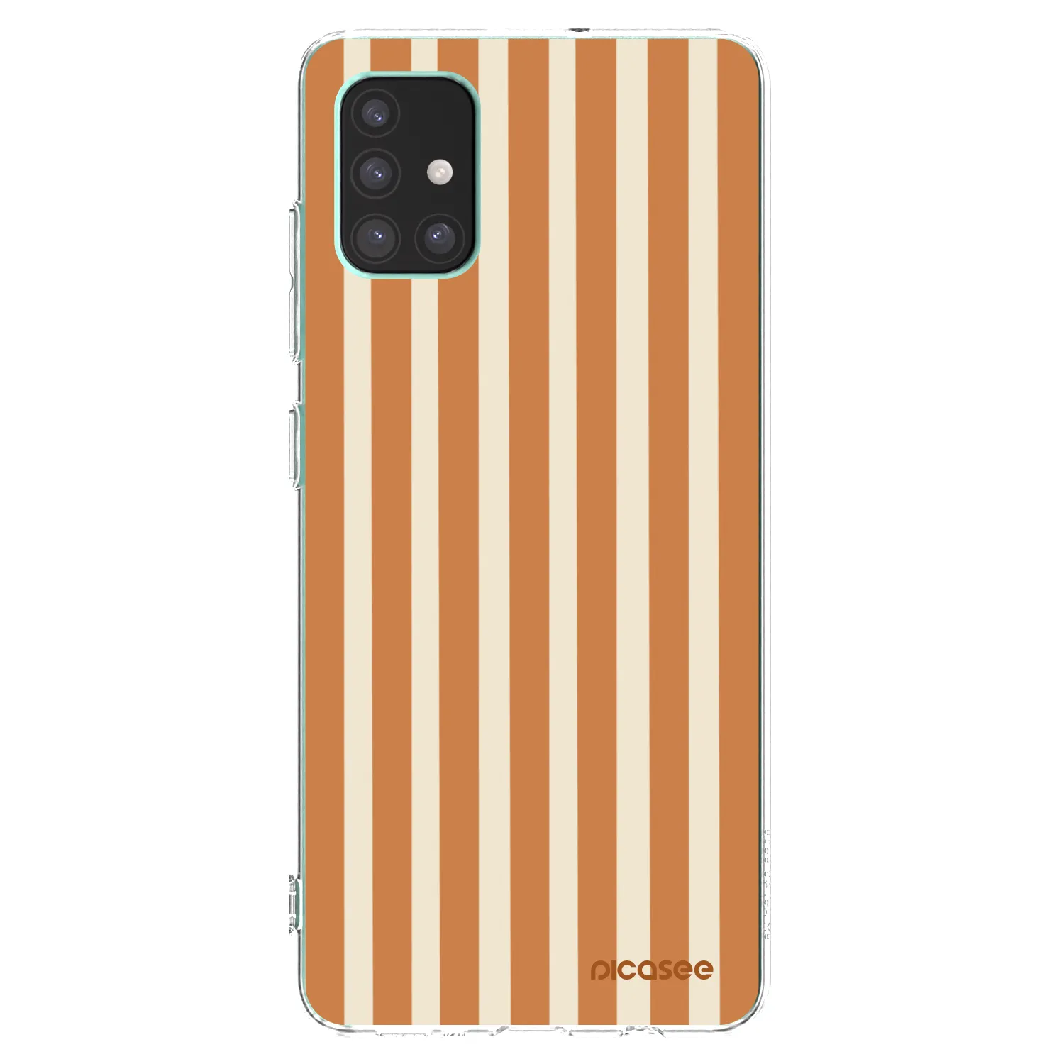 Picasee silikonski prozorni ovitek za Samsung Galaxy M51 M515F - Orange lines