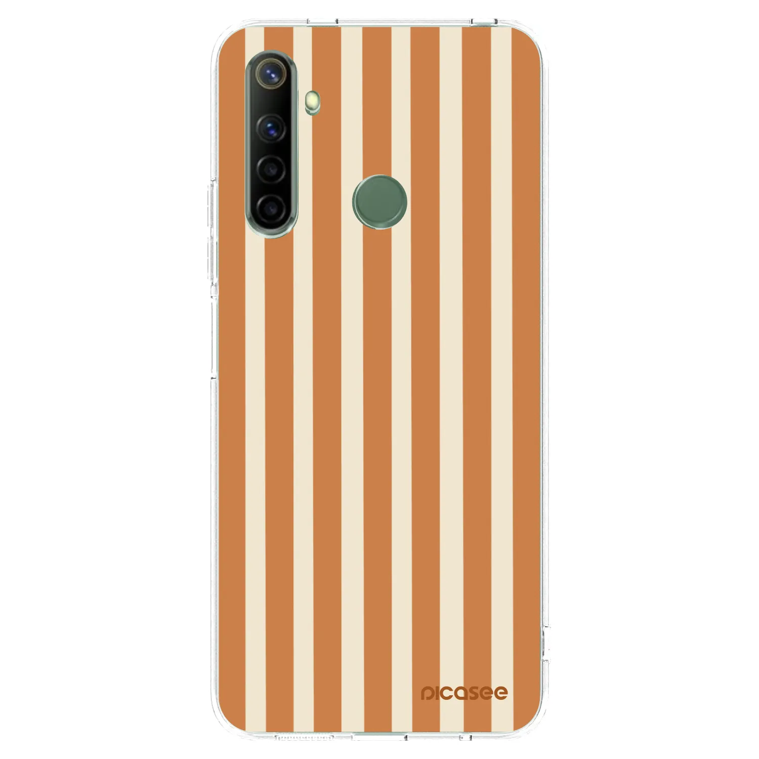 Picasee silikonski prozorni ovitek za Realme 6i - Orange lines