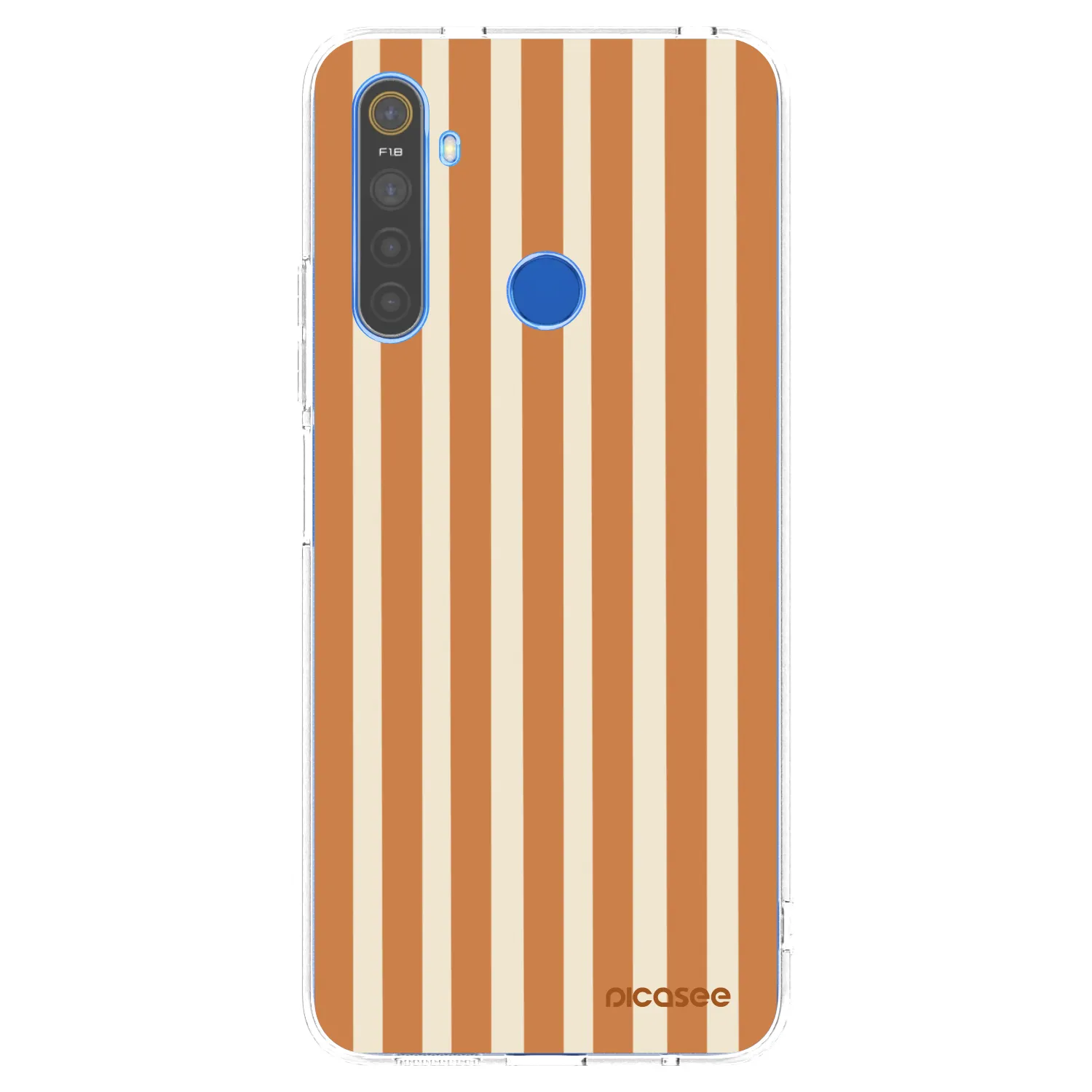 Picasee silikonski prozorni ovitek za Realme 5 - Orange lines