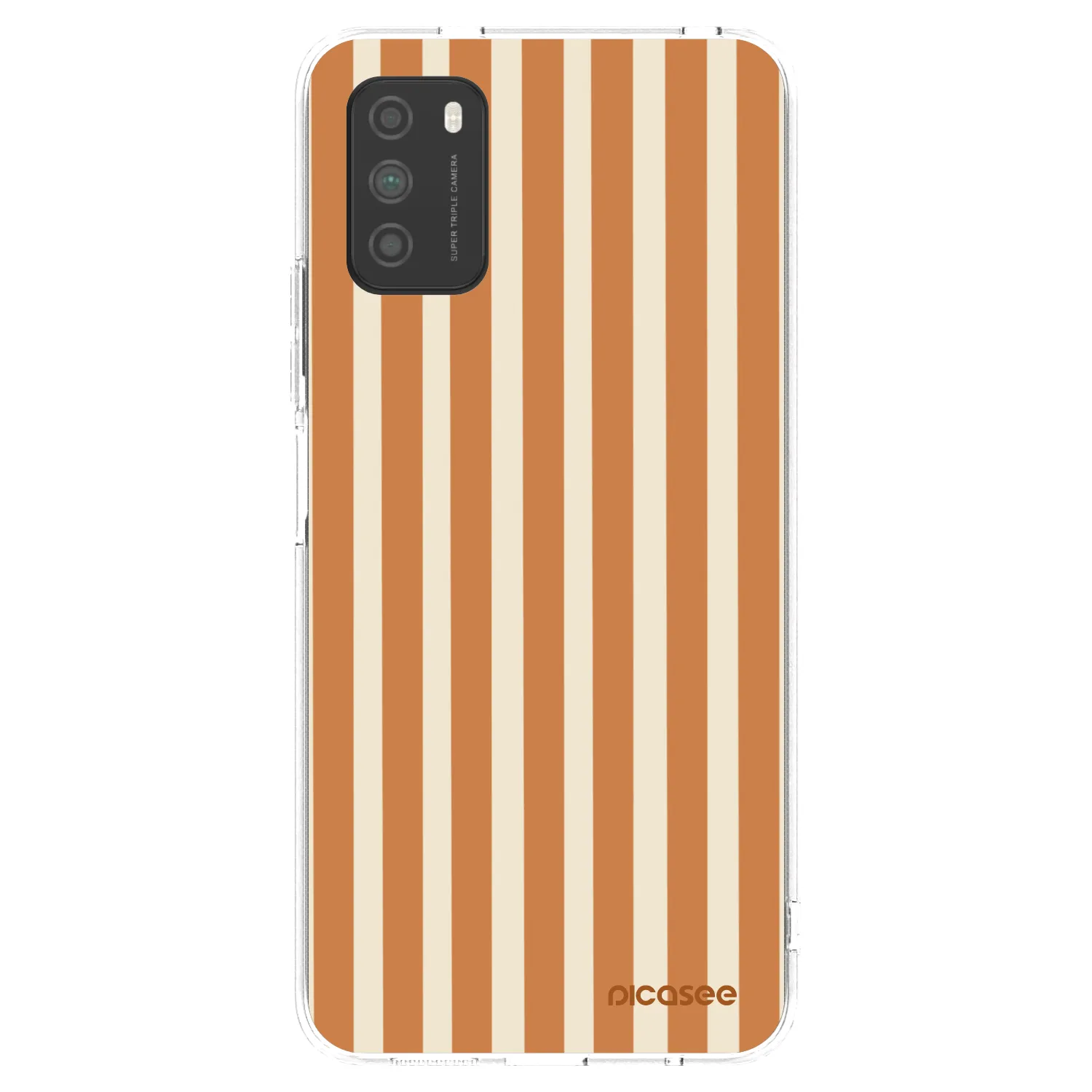 Picasee silikonski prozorni ovitek za Xiaomi Poco M3 - Orange lines
