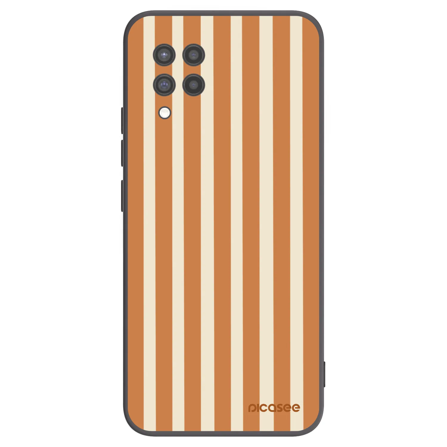 Picasee silikonski črni ovitek za Samsung Galaxy A42 A426B - Orange lines