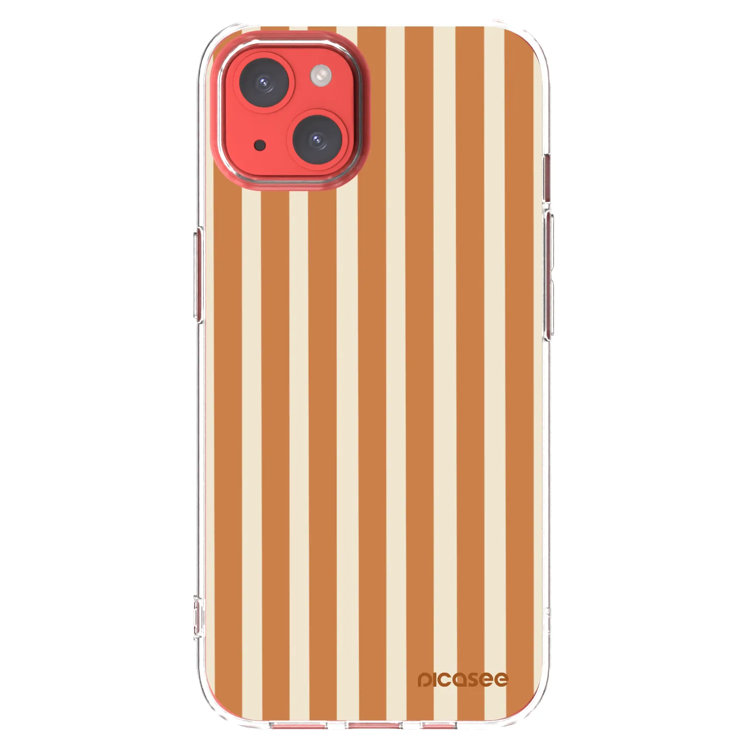 Picasee silikonski prozorni ovitek za Apple iPhone 13 - Orange lines