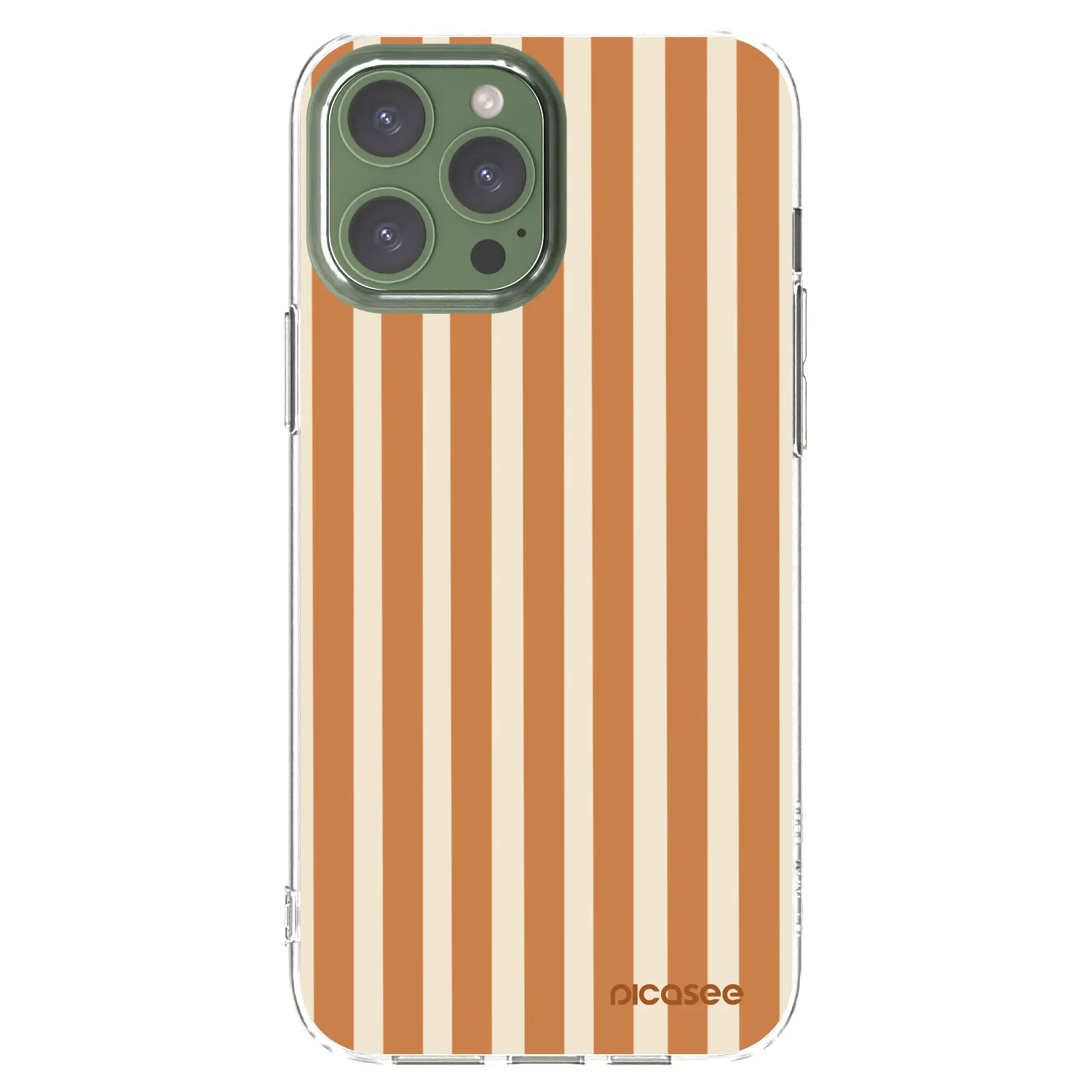 Picasee silikonski prozorni ovitek za Apple iPhone 13 Pro Max - Orange lines