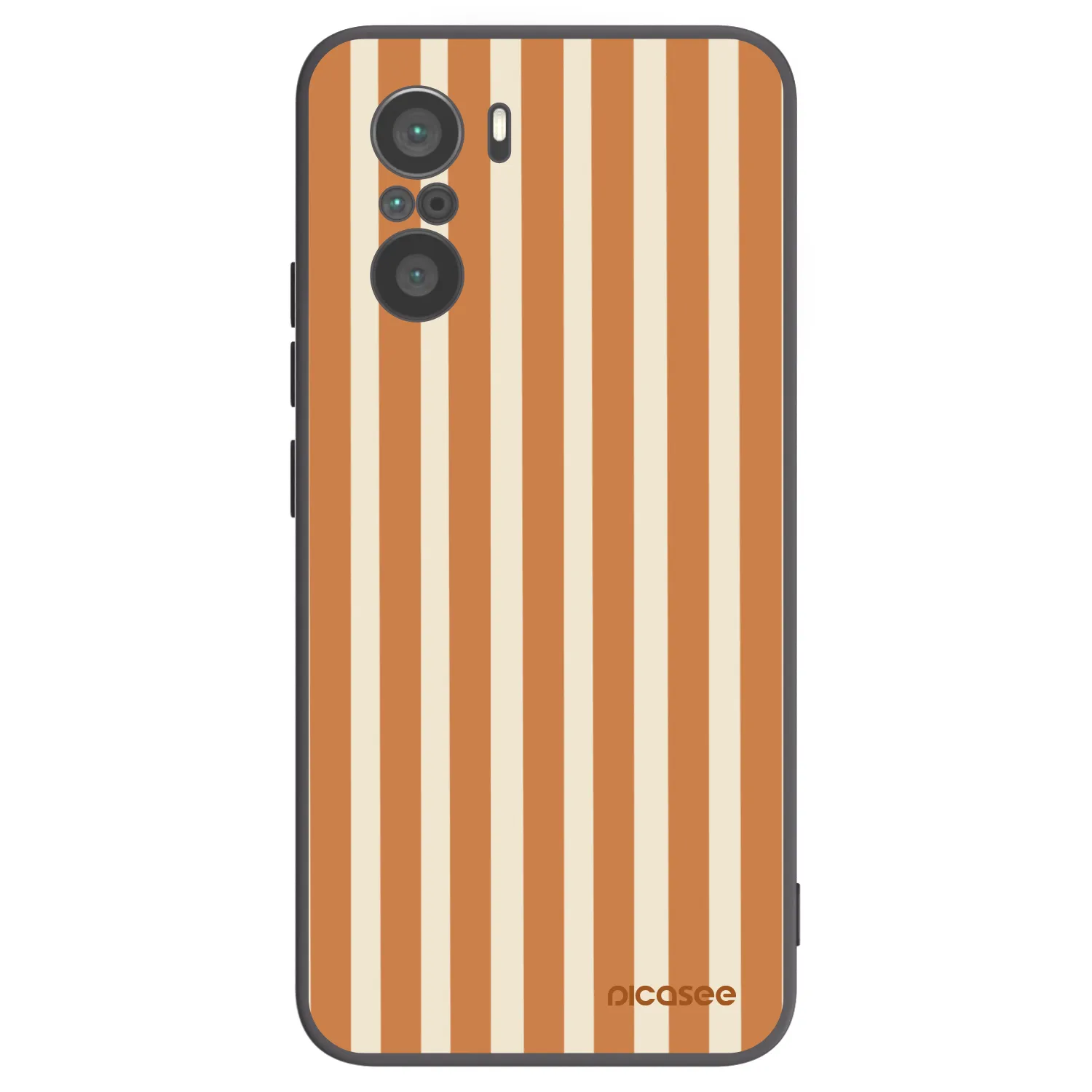 Picasee silikonski črni ovitek za Xiaomi Poco F3 - Orange lines