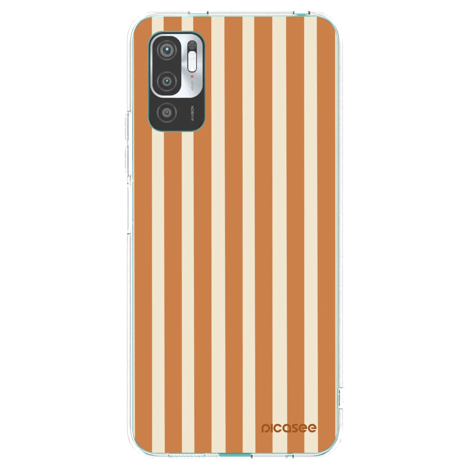 Picasee silikonski prozorni ovitek za Xiaomi Redmi Note 10 5G - Orange lines