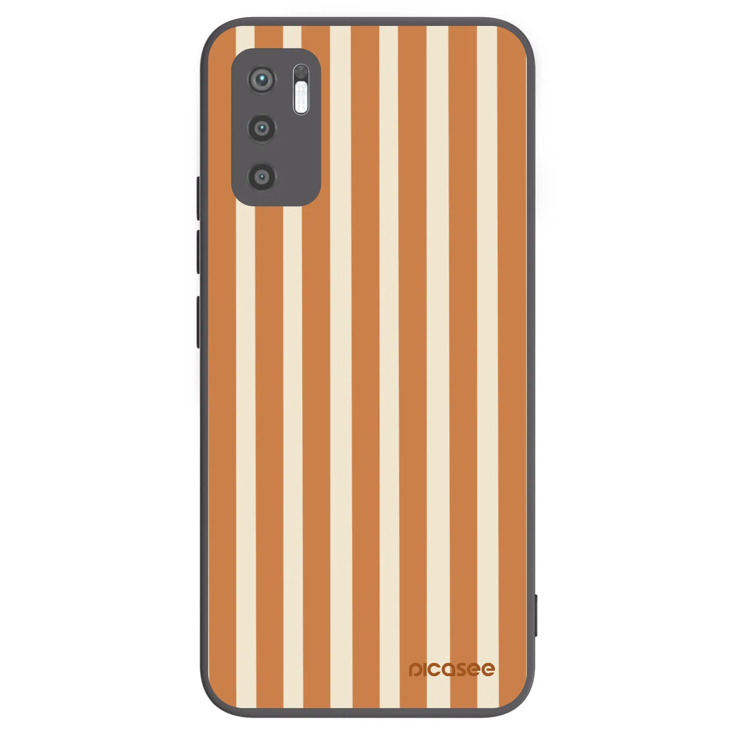 Picasee silikonski črni ovitek za Xiaomi Redmi Note 10 5G - Orange lines