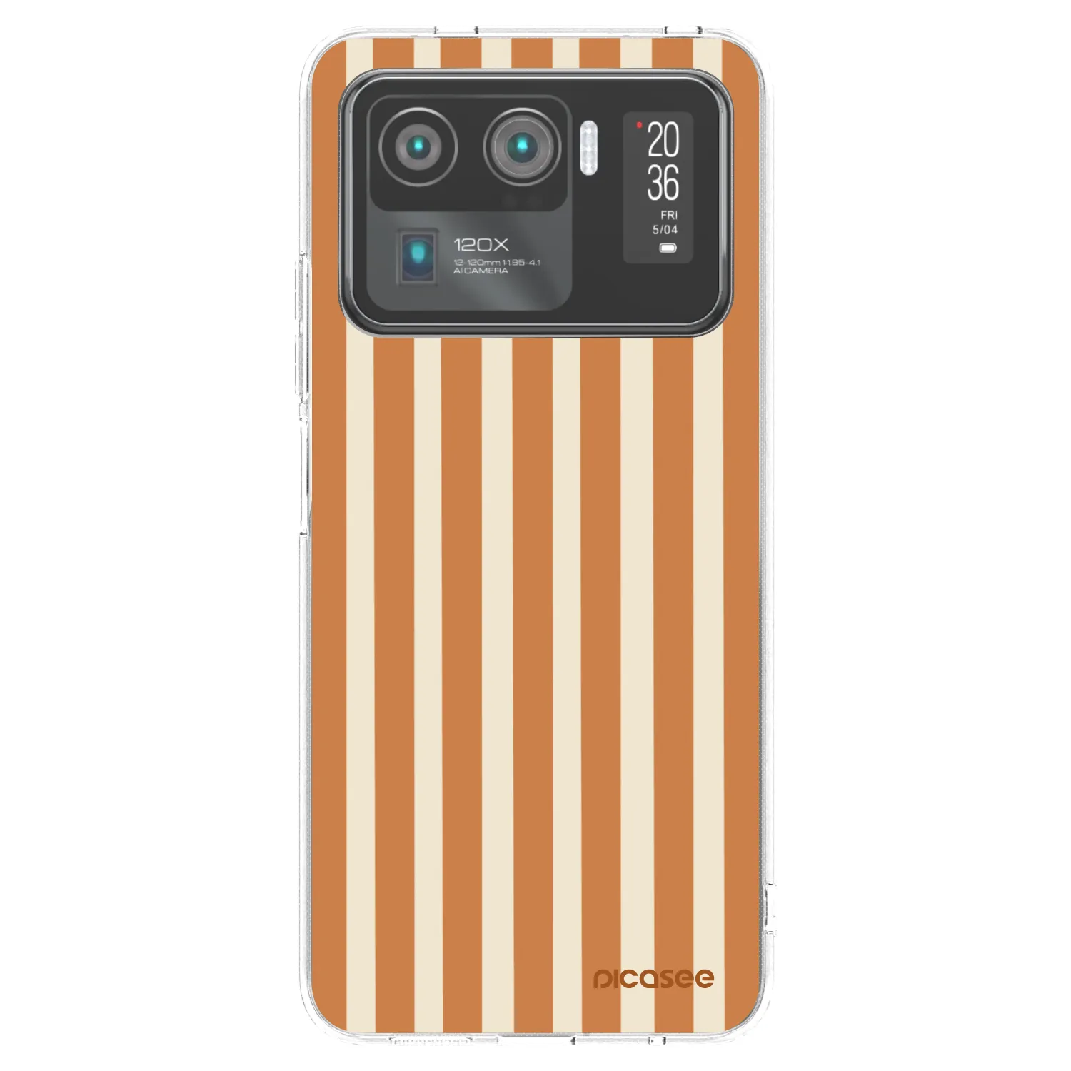 Picasee silikonski prozorni ovitek za Xiaomi Mi 11 Ultra - Orange lines