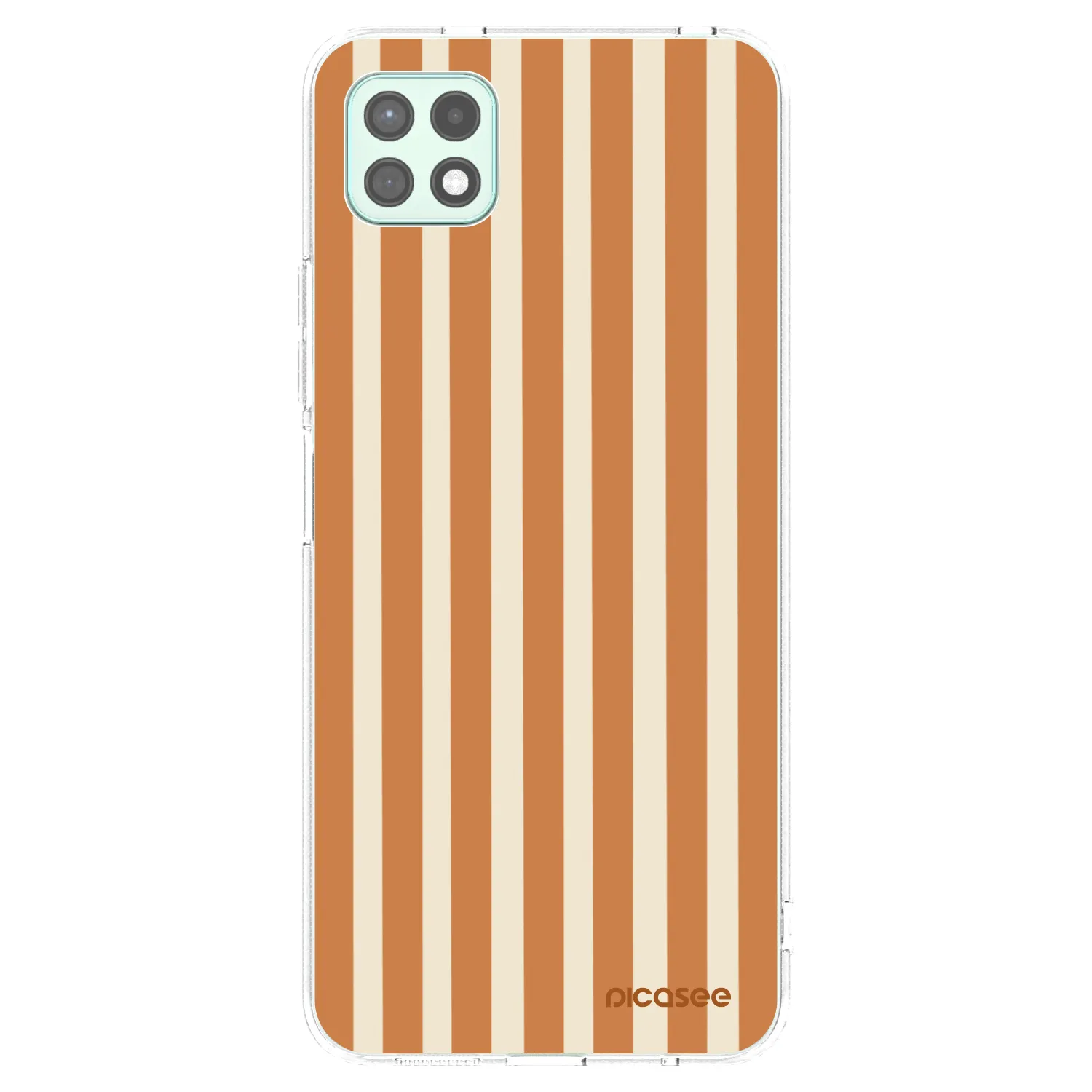 Picasee silikonski prozorni ovitek za Samsung Galaxy A22 A226B 5G - Orange lines