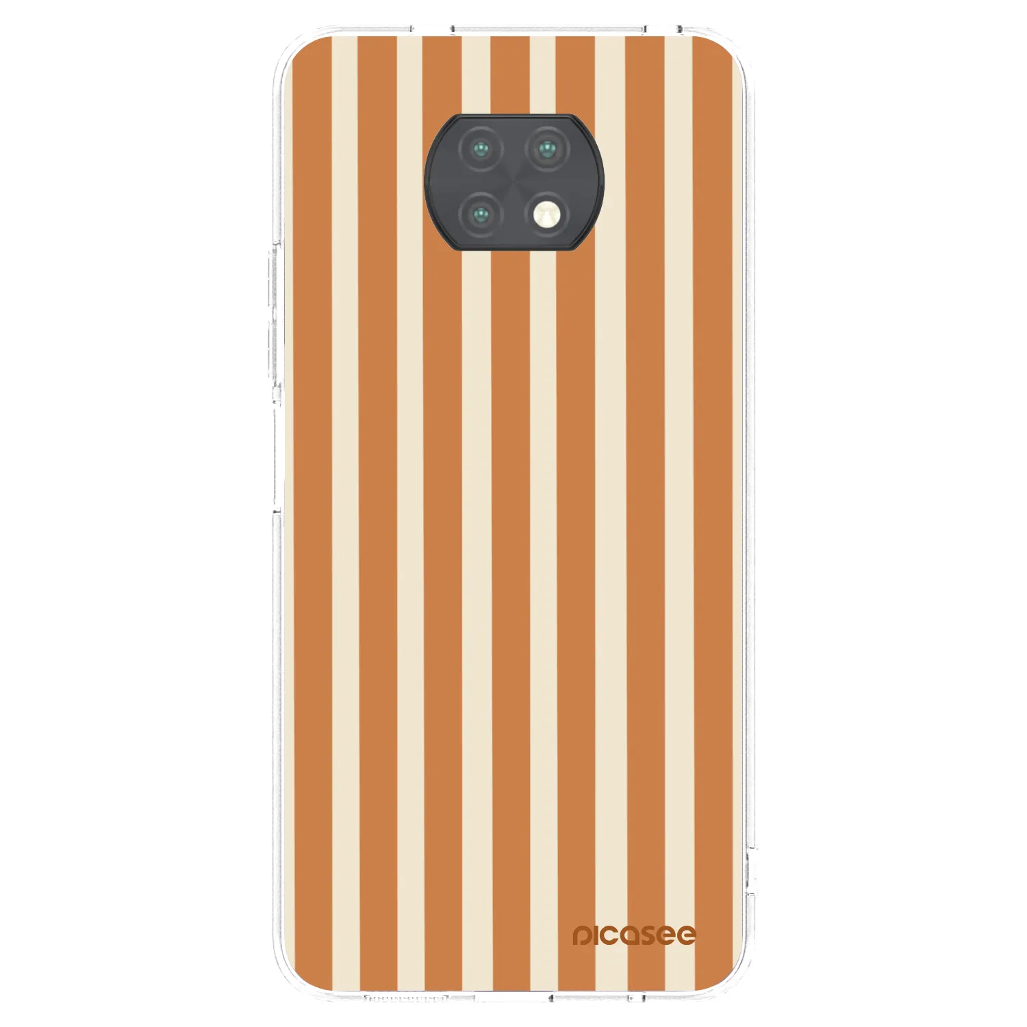 Picasee silikonski prozorni ovitek za Xiaomi Redmi Note 9T - Orange lines