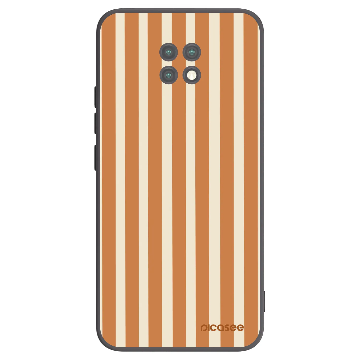 Picasee silikonski črni ovitek za Xiaomi Redmi Note 9T - Orange lines