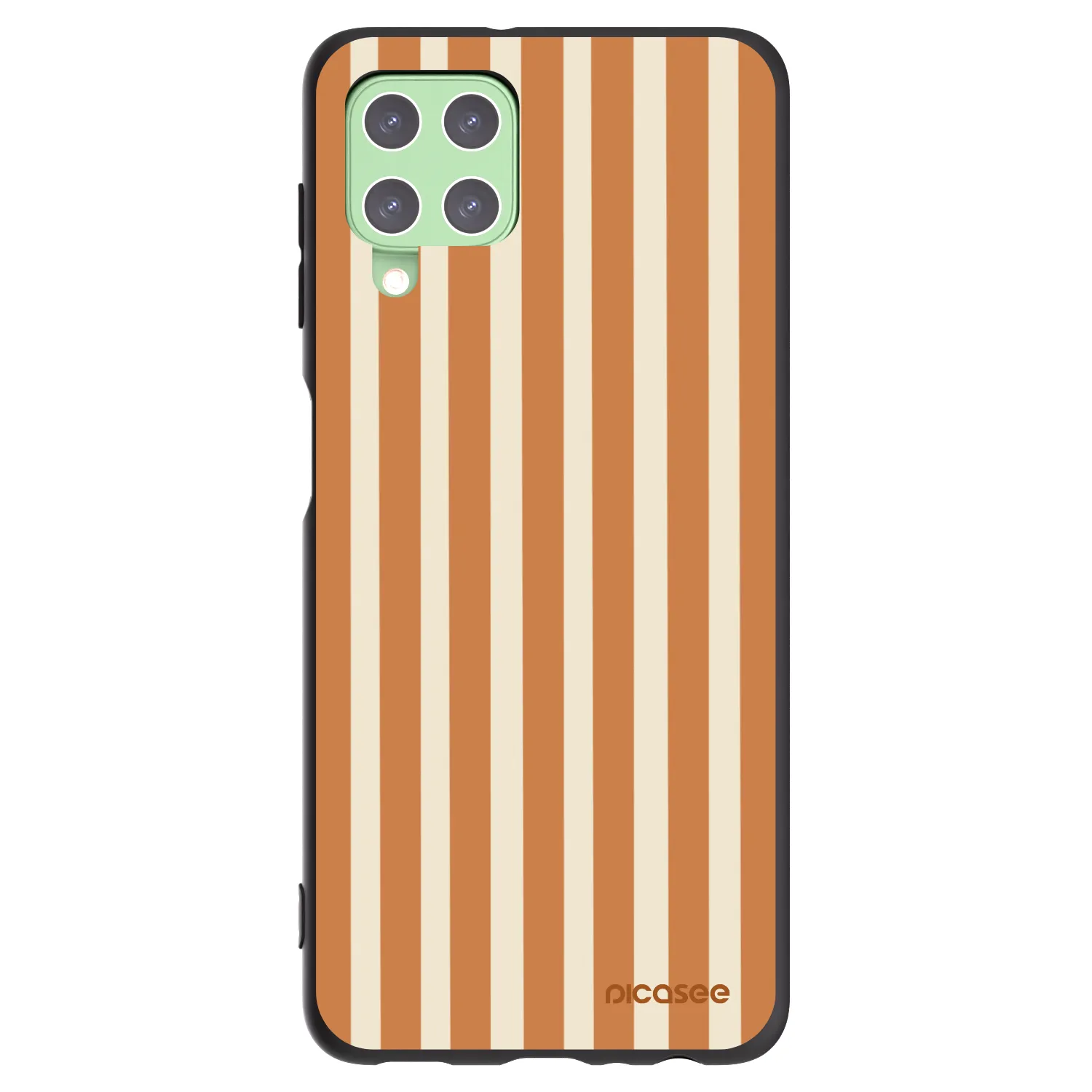 Picasee silikonski črni ovitek za Samsung Galaxy A22 A225F 4G - Orange lines